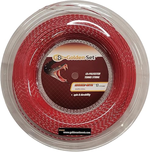 Golden Set Cuerda de tenis de poliéster Snake-Bite