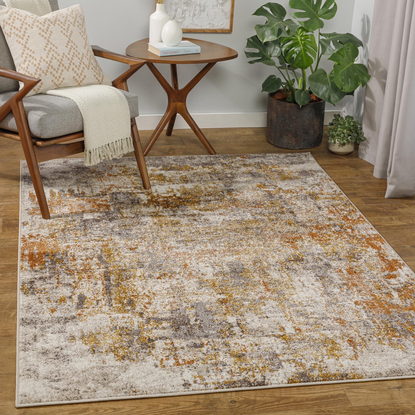 Livabliss JEEVIKA Alfombra Moderno 160x213cm – Sala de Estar/Comedor | Rectangular | 100% Polipropileno | Tejida a Máquina | Fácil Cuidado