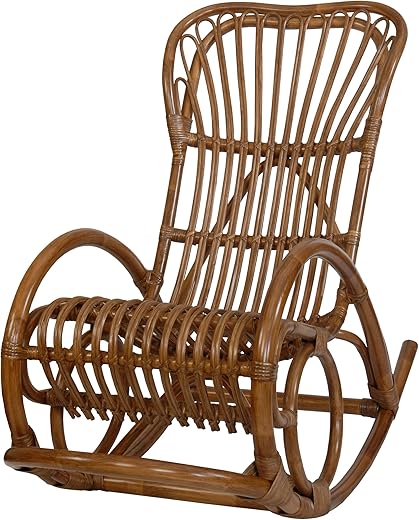 korb.outlet Schaukelstuhl Relax aus Rattan Farbe Braun DE