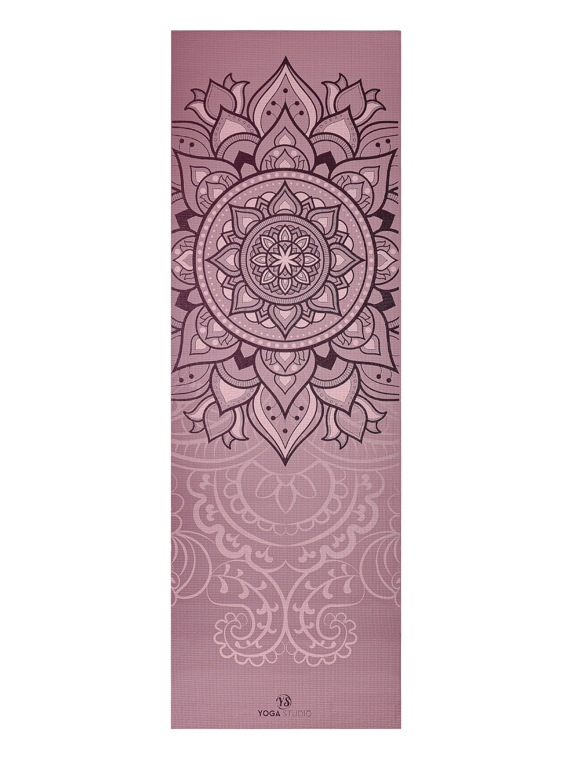 Yoga Studio Tapis de yoga conçu - 183 cm x 61 cm Mandala Mat antidérapant 6 mm Tapis de yoga indéchirable en PVC