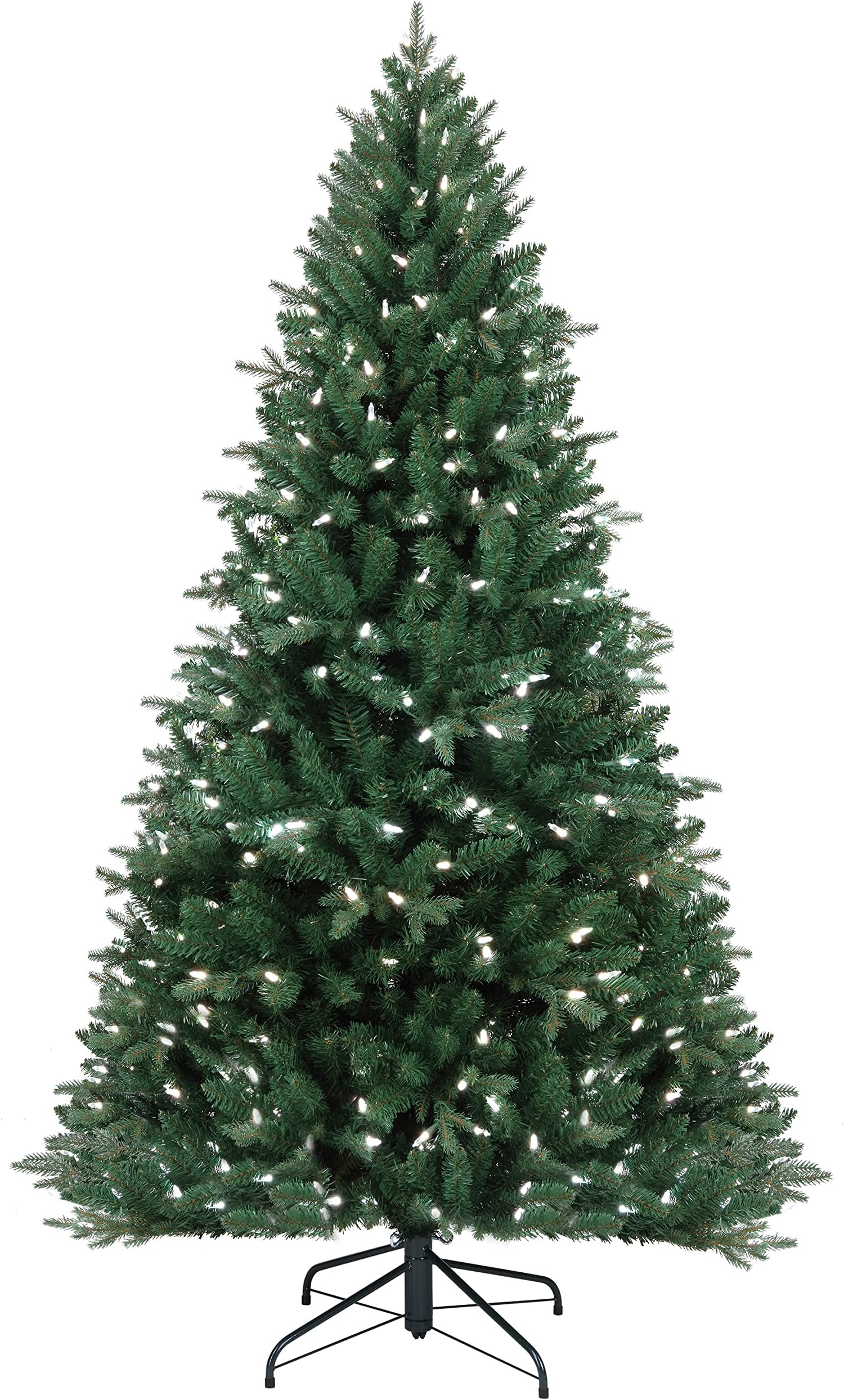 Mr. Christmas Alexa Compatible Smart Home Pre-Lit Artificial Christmas Tree with 40 Lighting Options, Mountain Fir, 6.5 Feet