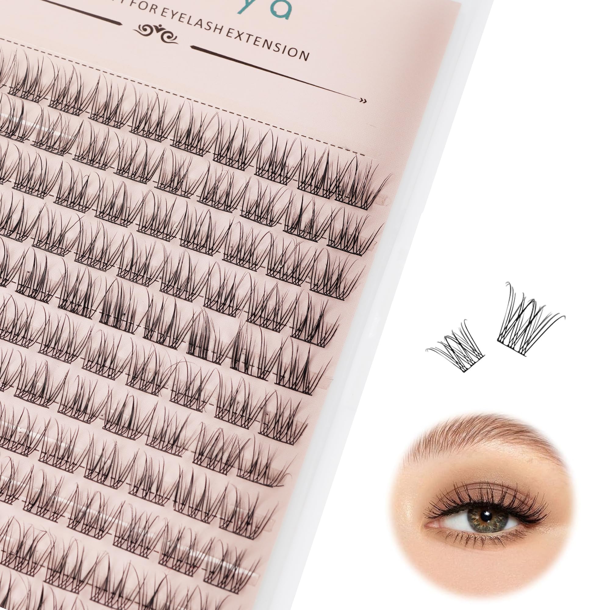 YOONOYA Wimpern Einzeln DIY Cluster Wimpern D Curl Individuelle Wimpern Extensions