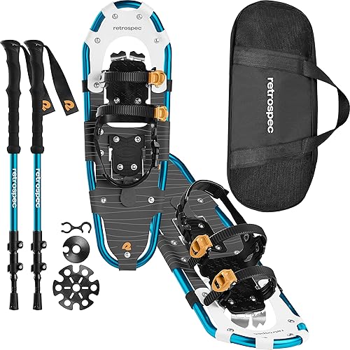 Miniatura 9 de Retrospec Drifter Snowshoes & Trekking Poles Bundle with Adjustable Bindings - Lightweight Aluminum Snow Shoes for Women & Men - All Terrain Hiking