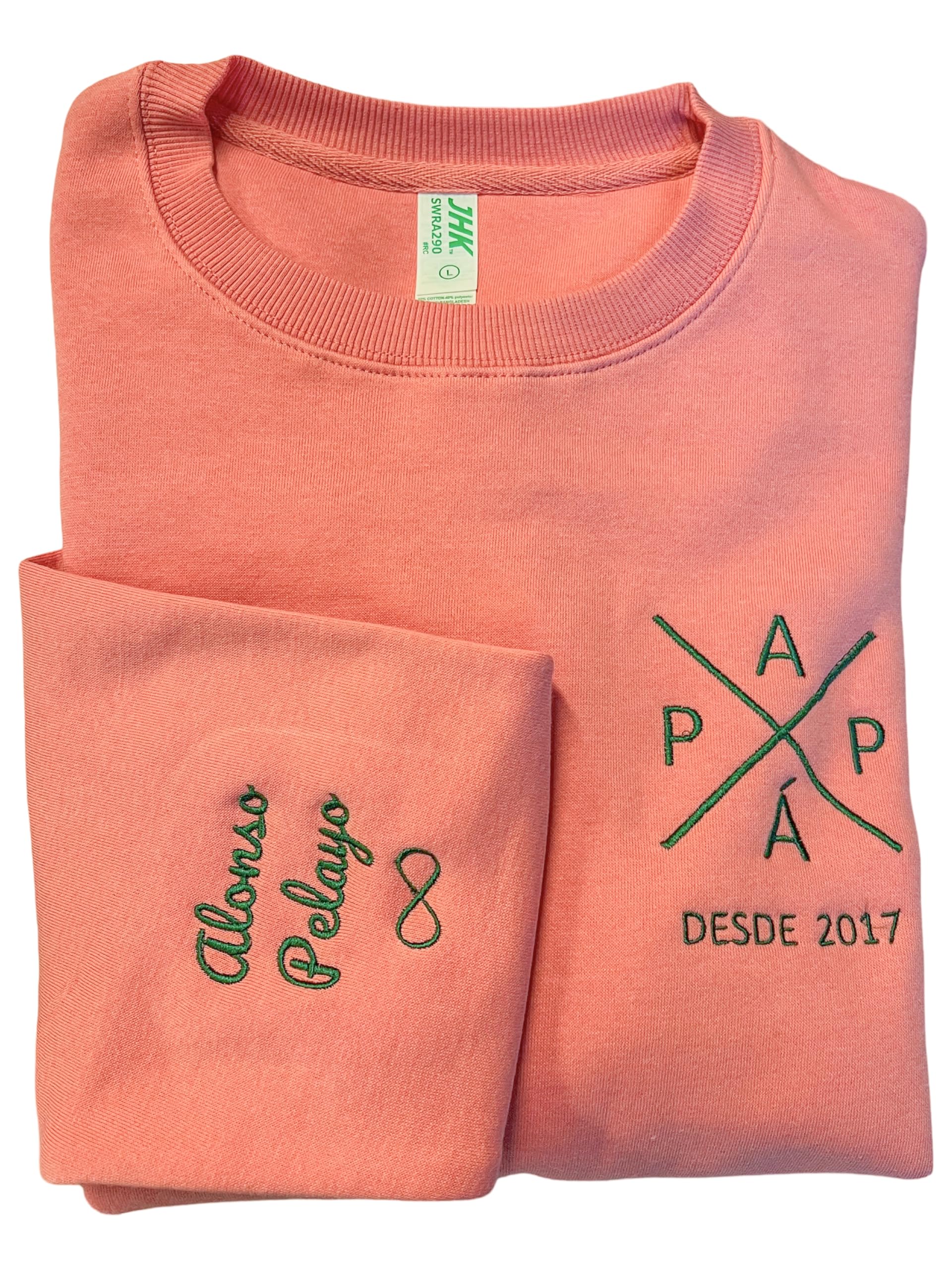 Sudadera Personalizada Mediante Bordado | Regalo Original Personalizado | Ideal para Día del Padre, Día de la Madre, San Valentín, Amigos