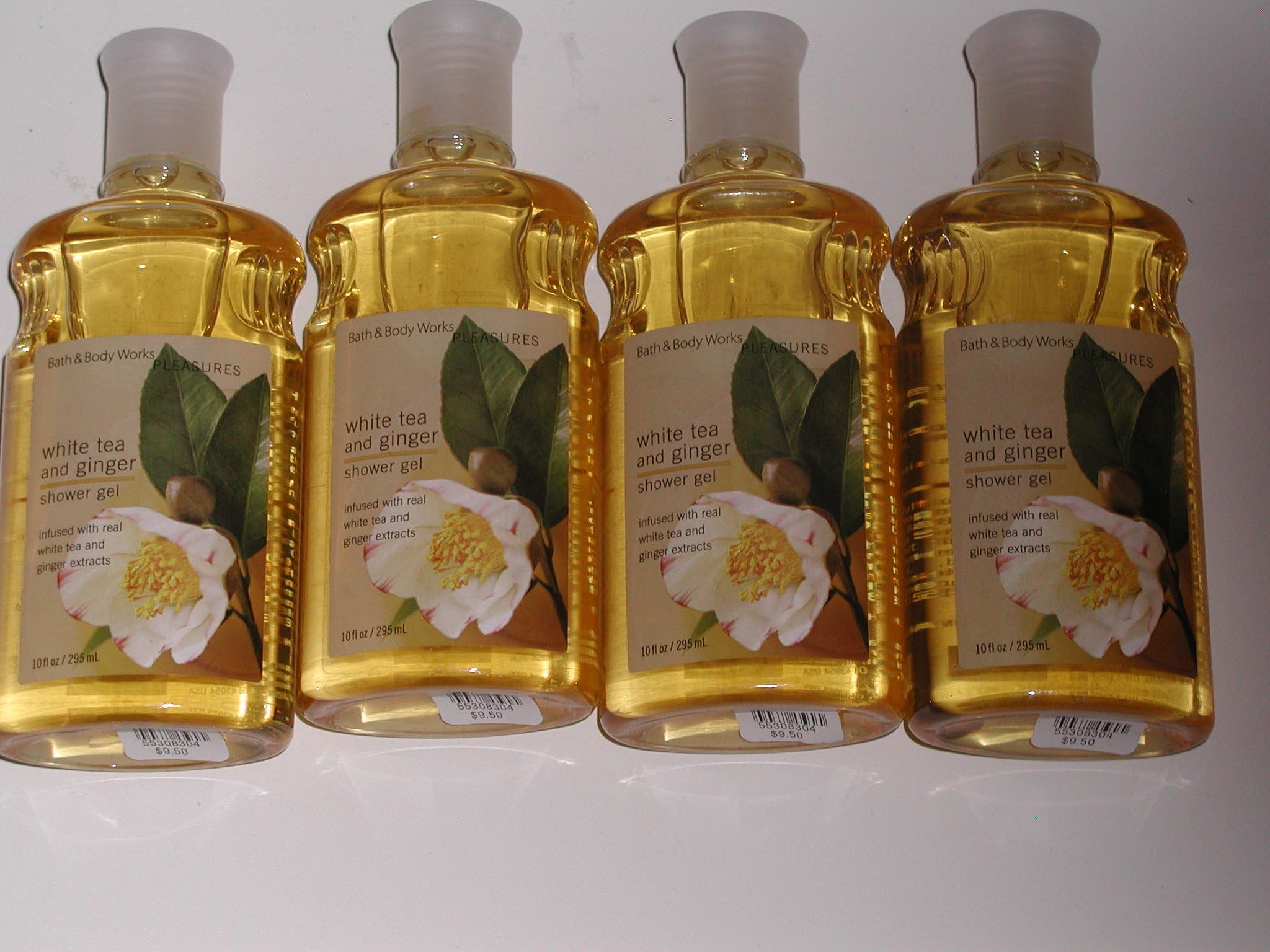 Bath & Body Works White Tea And Ginger Shower Gel 10 oz Pleasures Collection