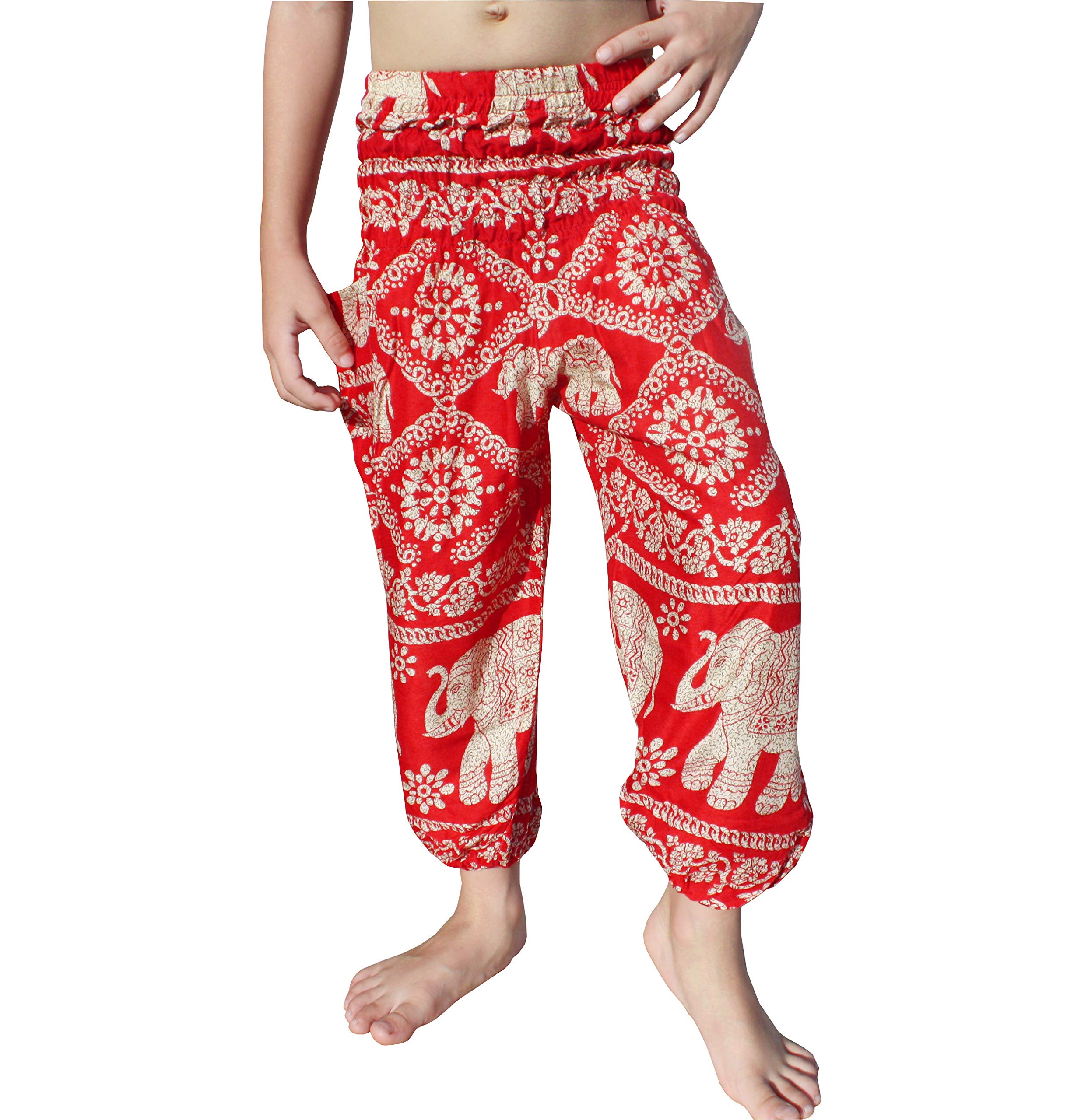 Full Funk Rayon Smock Waist Child Lounging Comfortable Elephant Aladdin Pants