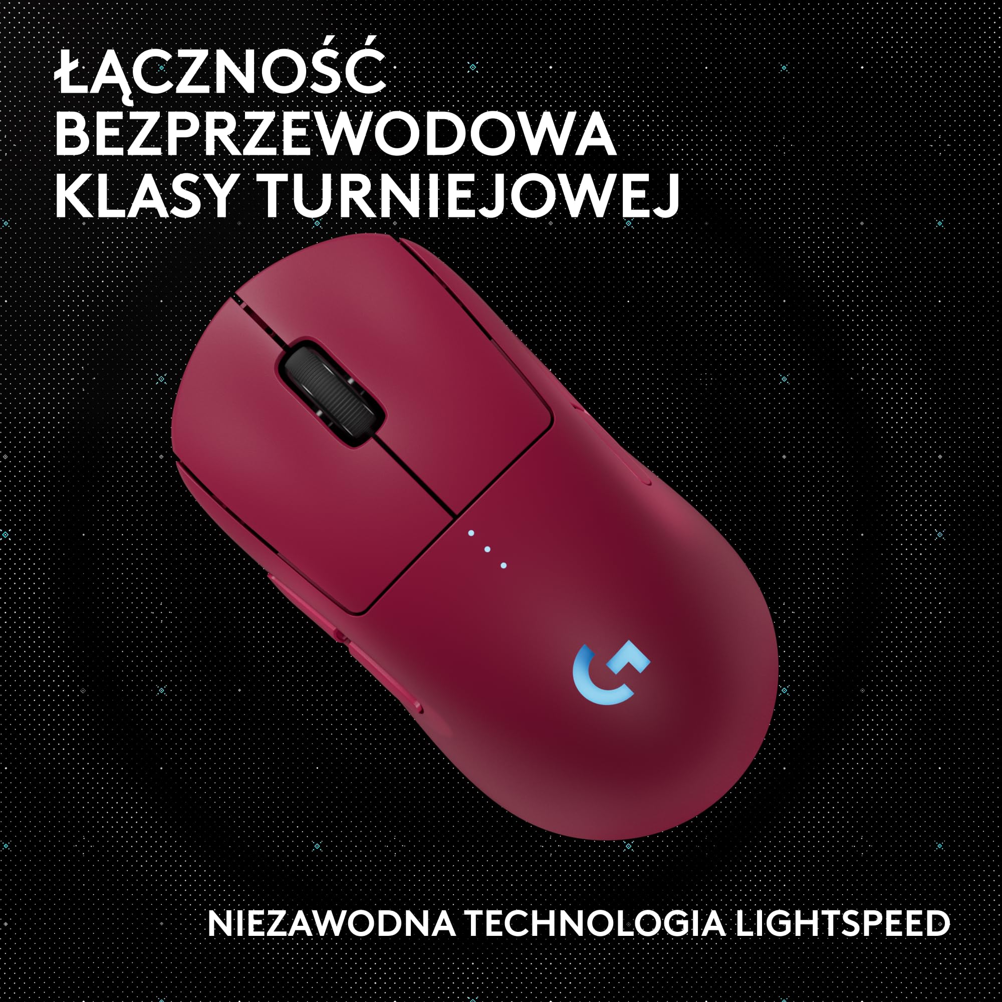 Bezprzewodowa mysz do gier PRO 2 LIGHTSPEED, do 4 konfigurowalnych i przełączanych magnetycznych przycisków bocznych, ładowanie przez USB-C, czujnik 32k DPI do komputerów PC/Mac
