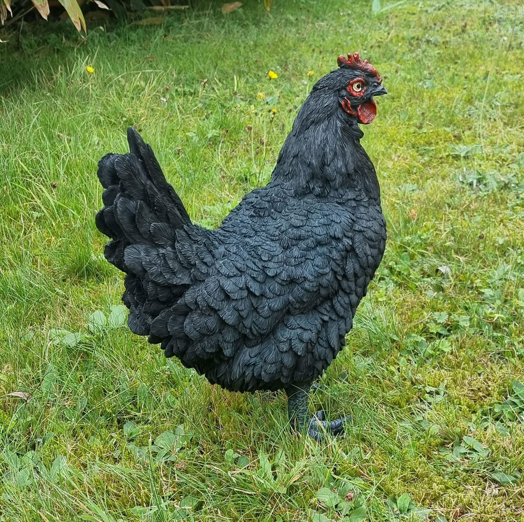 Dekofigur Henne Huhn Gisela lebensechte Gartenfigur Tierfigur Gartendeko stehend