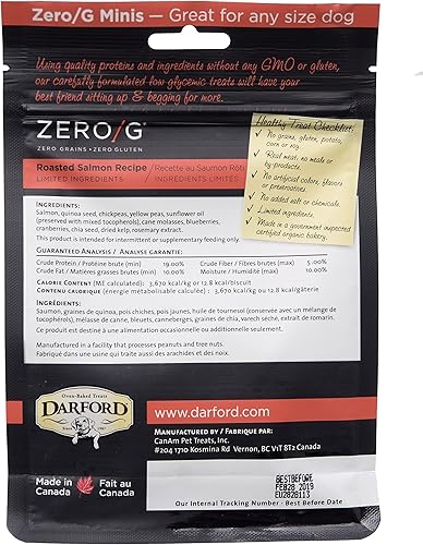 Miniatura 2 de Mini golosinas para perros con receta de salmón asado ZeroG, 6 onzas