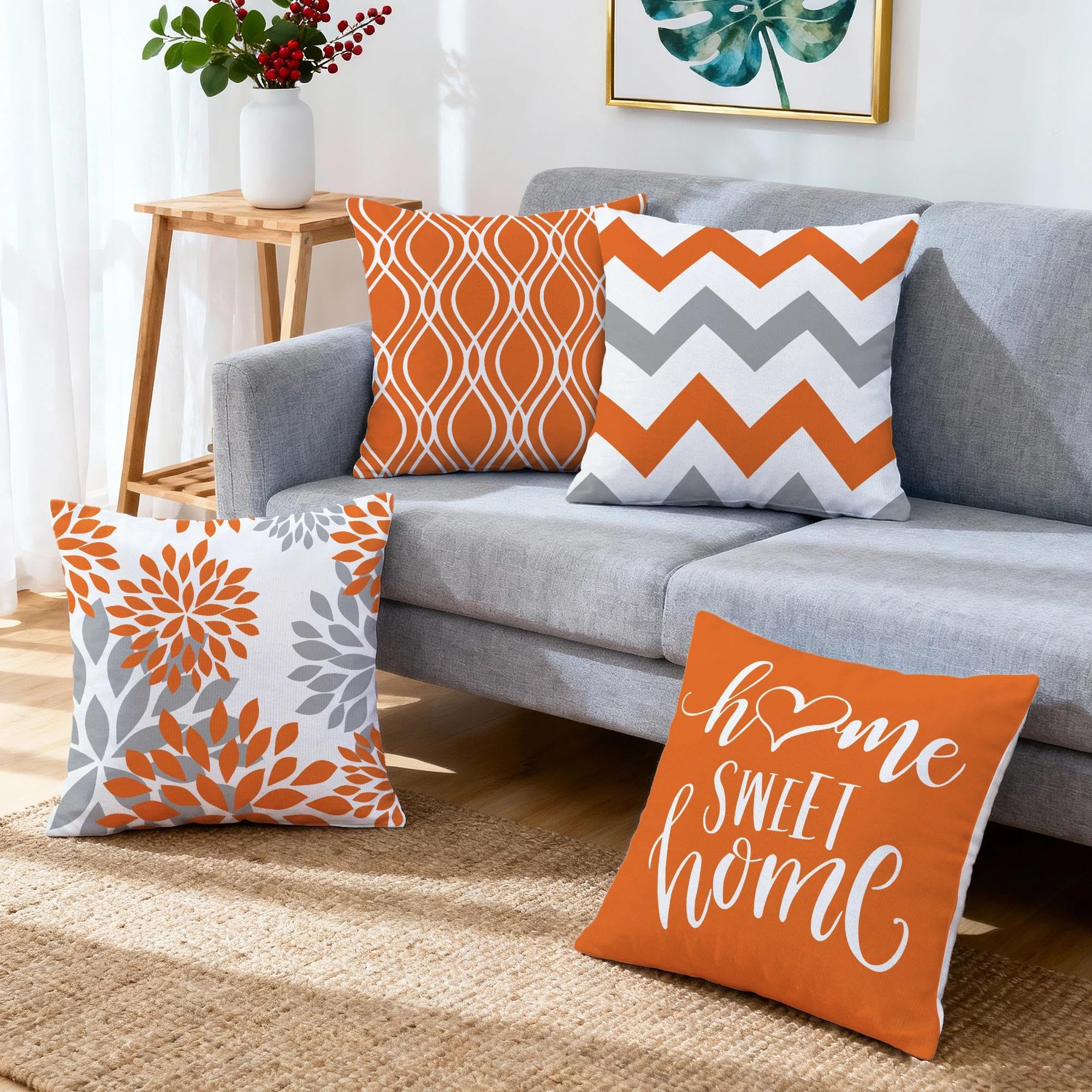 オレンジ色 腎臓型枕 オレンジ色 腎臓型枕