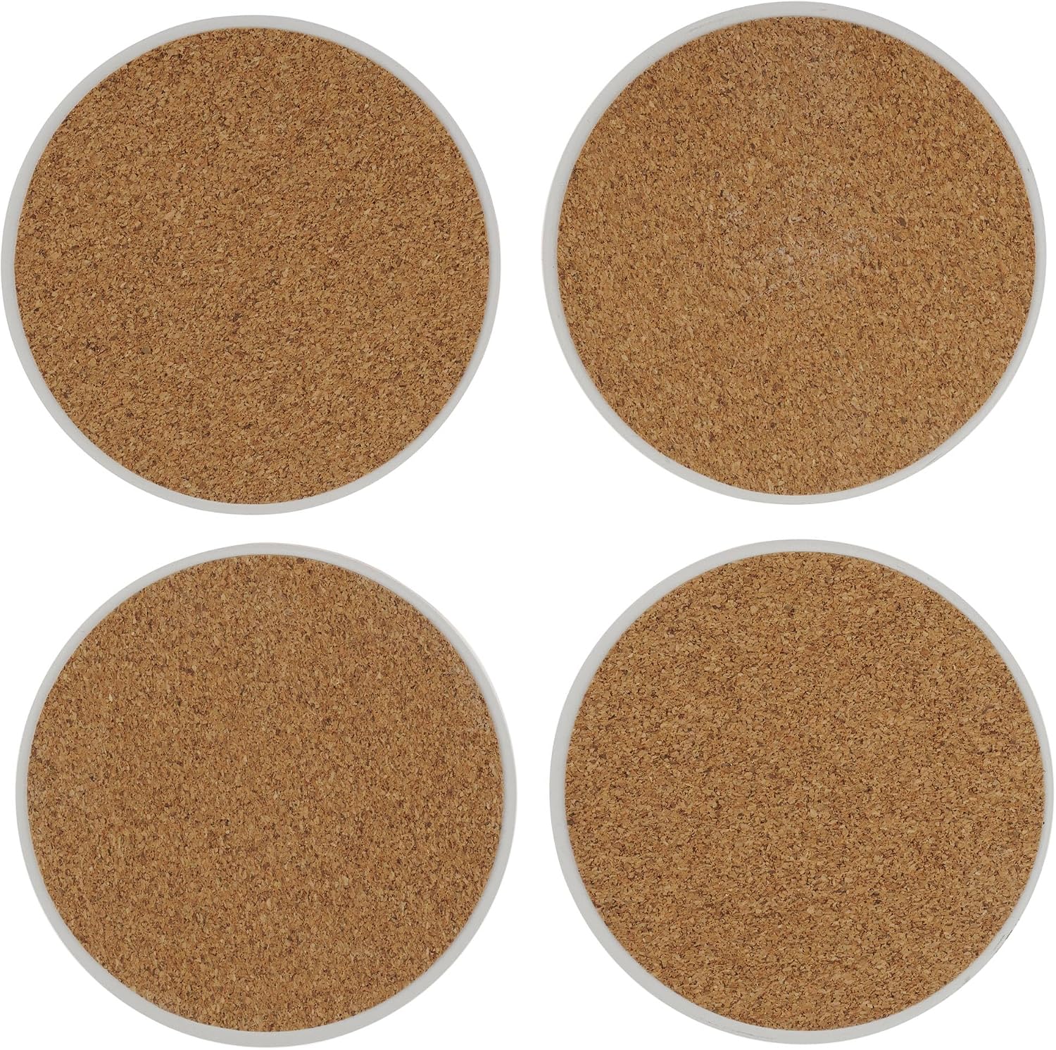 Christian Art Gifts Ceramic Coasters with Scripture: Set of 4 Decorative Drink Coasters, Beautiful Painted Multicolor Floral Designs, Non-Slip Cork Bottom, Table/Home Décor, Encouraging Gift for Women