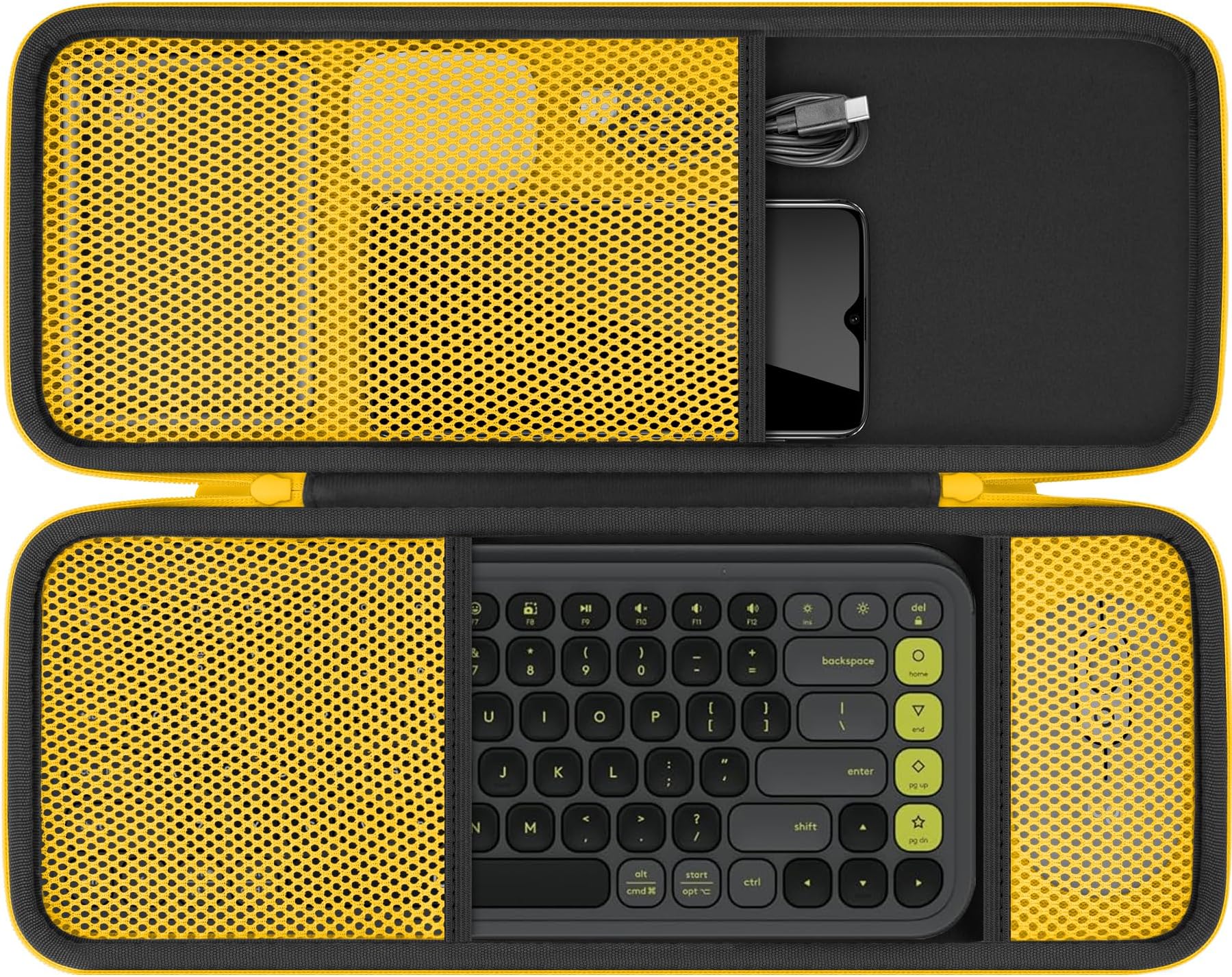 Hard Case Compatible with Logitech POP ICON Combo, Bluetooth Keyboard and Mouse Combo (Graphite Lime Case)