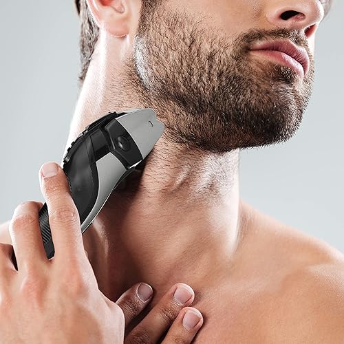 Miniatura 3 de Groom Essentials - Afeitadoras eléctricas recargables de doble lámina para hombres  Recortadora de cuello y barba para hombres  Maquinilla de