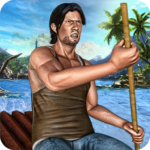 Raft Survival Hardtime Island Escape Simulateur de vie 3D: Hero Fighting Evolution Aventure Jeux d'artisanat Gratuit pour les enfants