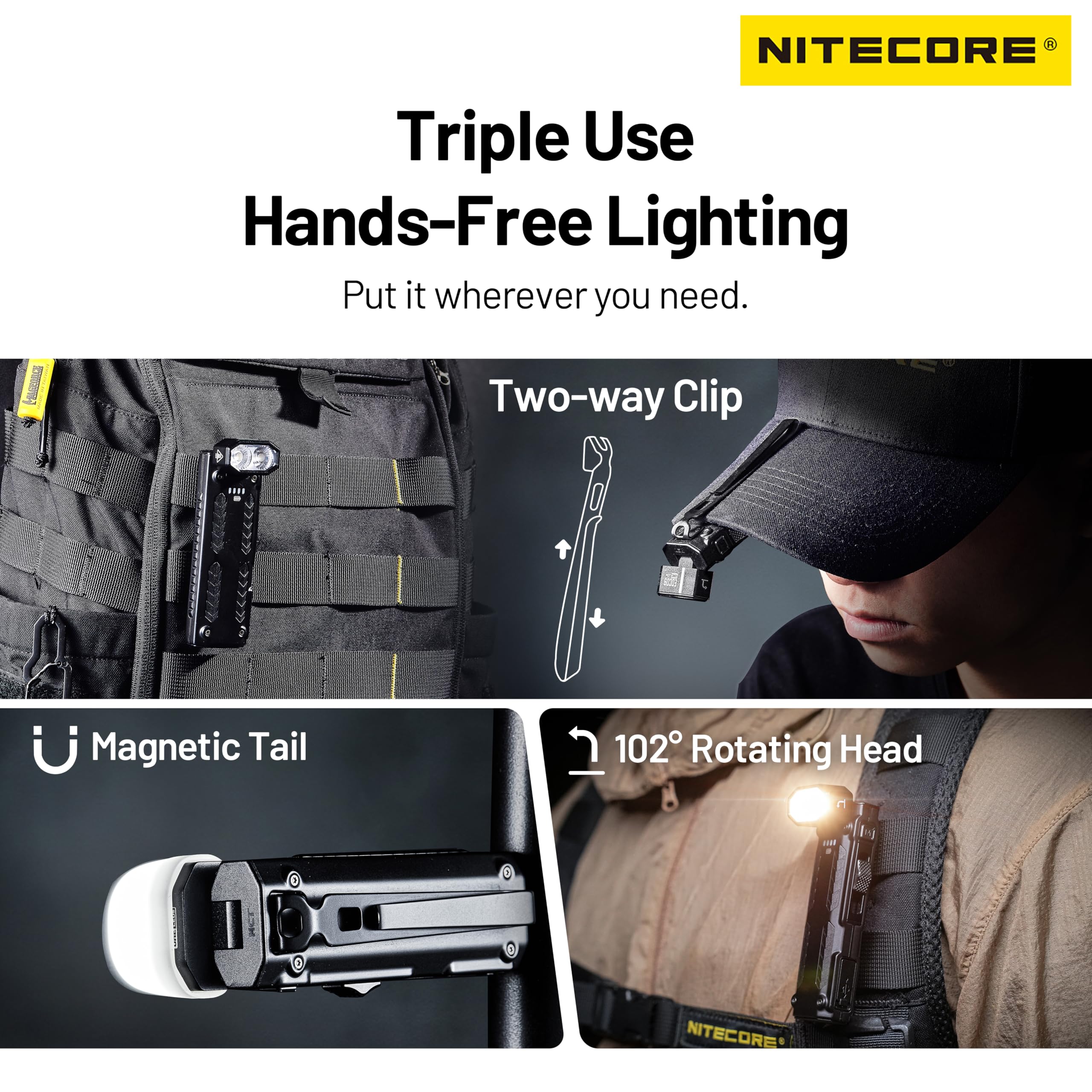 Amazon.co.jp: Nitecore EDC09 高CRl 3色温度 角度調整可能 EDC 懐中