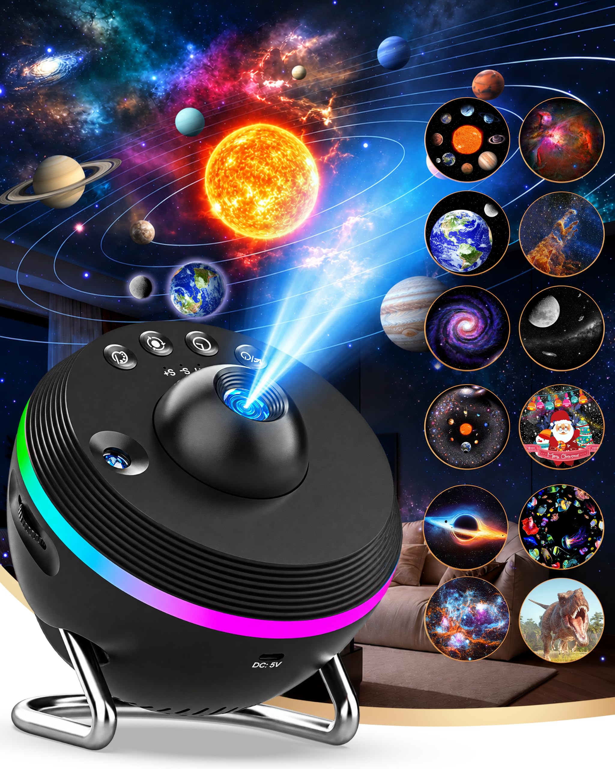 Amazon.co.jp : Galaxy プロジェクター 寝室用 13-in-1 プラネタリウム