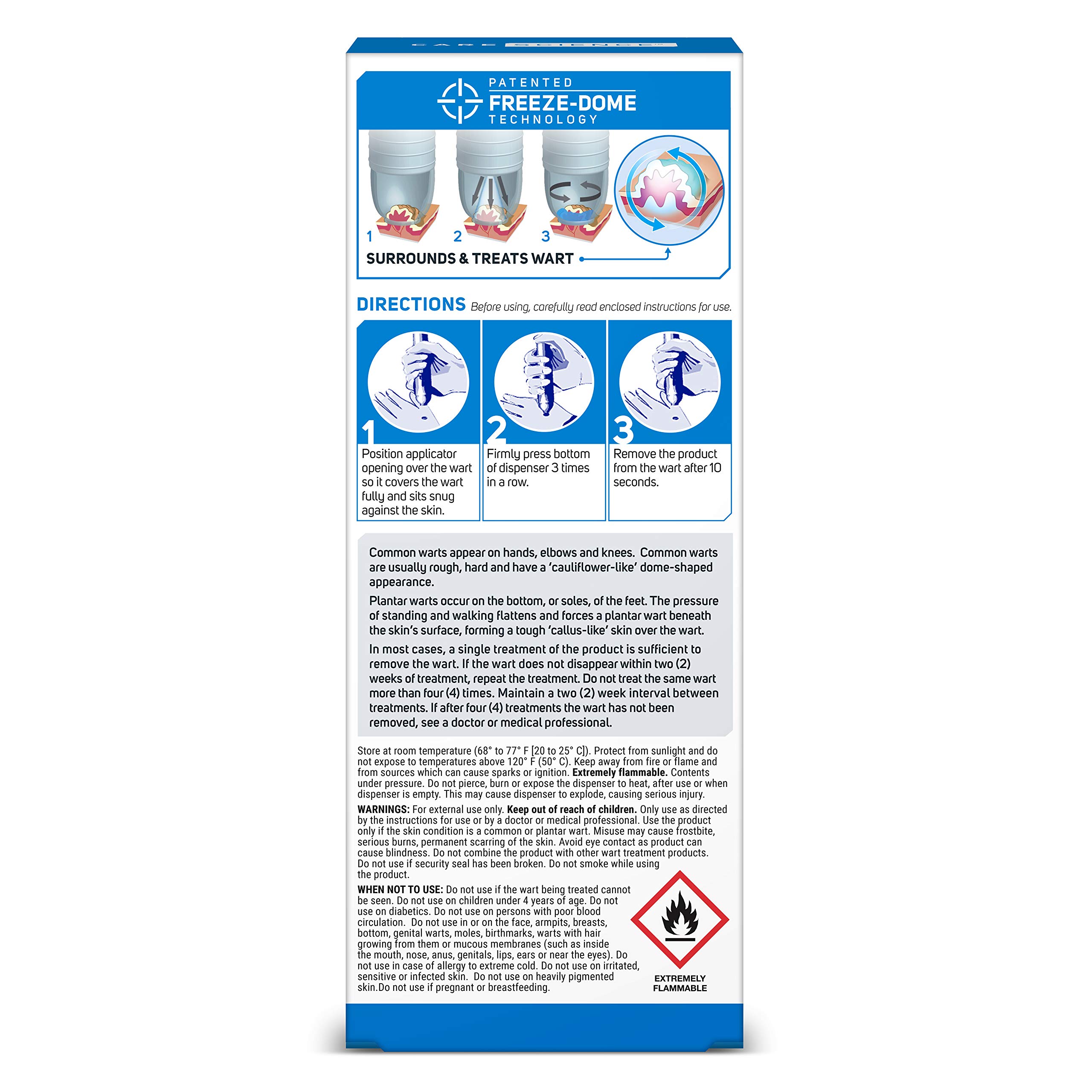 Care Science Wart Remover Freeze, 8 Applications 1Step Cryogenic