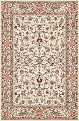 Miniatura 9 de Alfombra estilo bohemio vintage, de 8 x 10 pies, persa lavable, ultrafina, antideslizante, no desprende pelusa, para dormitorio, hogar