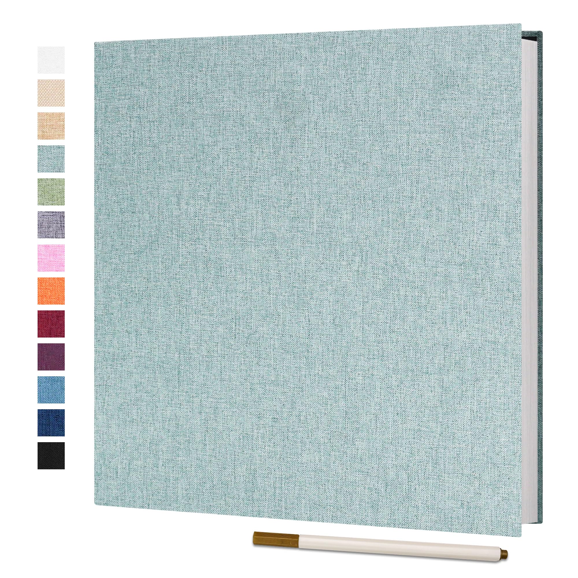 Vienrose Large Photo Album Self Adhesive for 4x6 5x7 8x10 Pictures Scrapbook Album DIY Scrap Book 40 Sticky Pages with A Metallic Pen Turquoise
