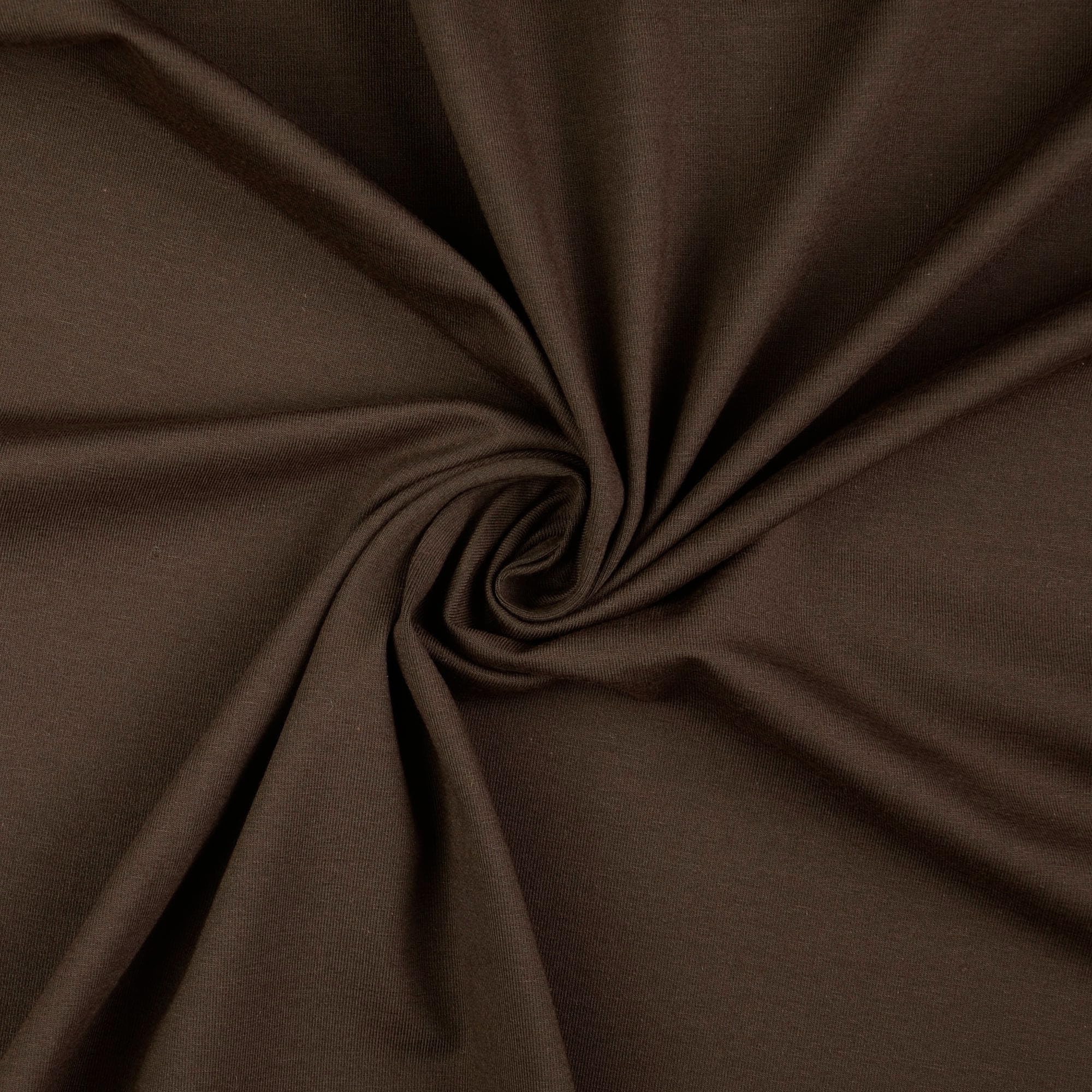 TheFabricTrade Chocolate Premium Plain Cotton Jersey Knit Fabric Elastic Lycra Stretch Textile Clothing Dressmaking T-Shirt Elastane Material - 25cm x 150cm (1/4 Metre)