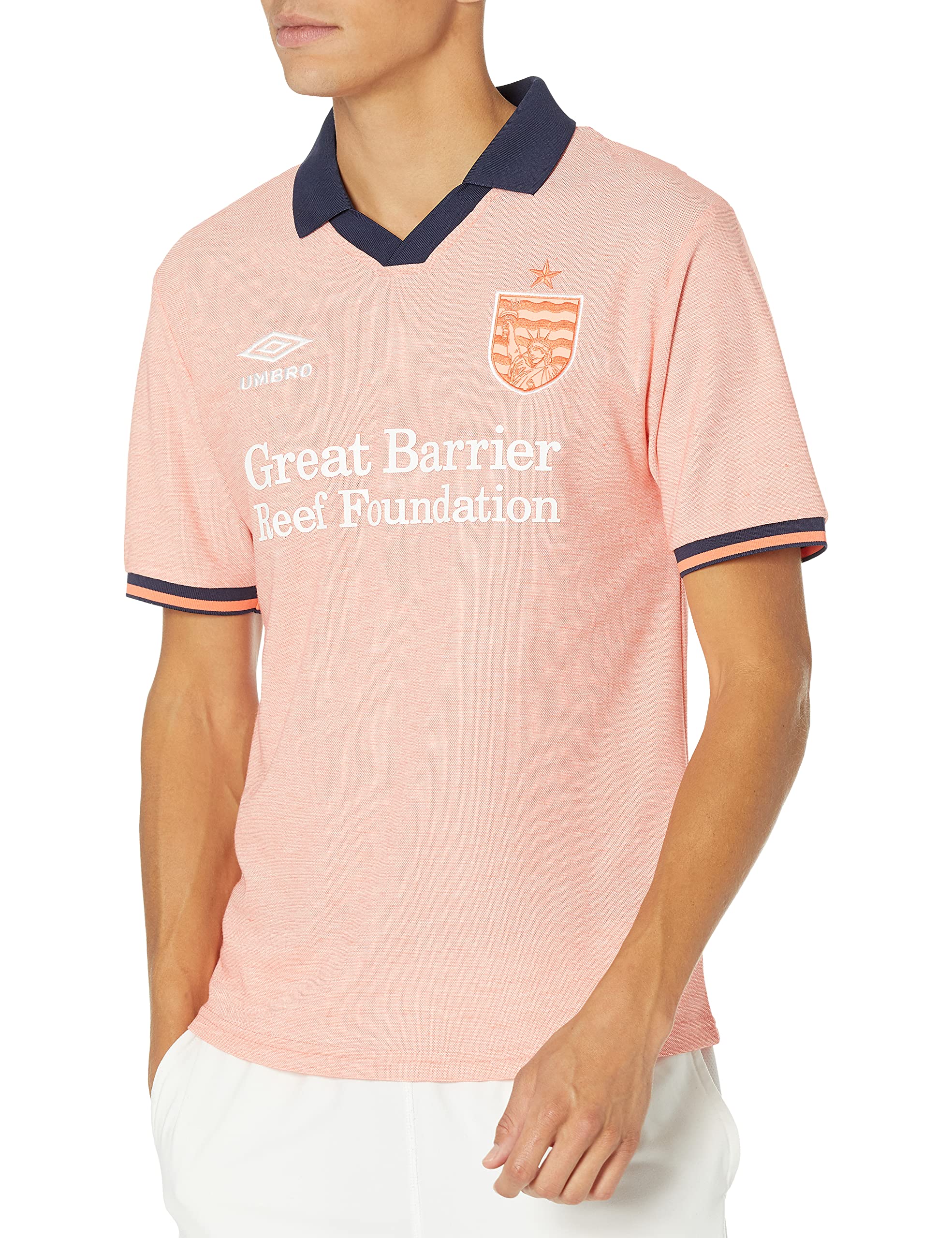 Umbro Men's Coral Studio Jersey, Living Coral X-Large