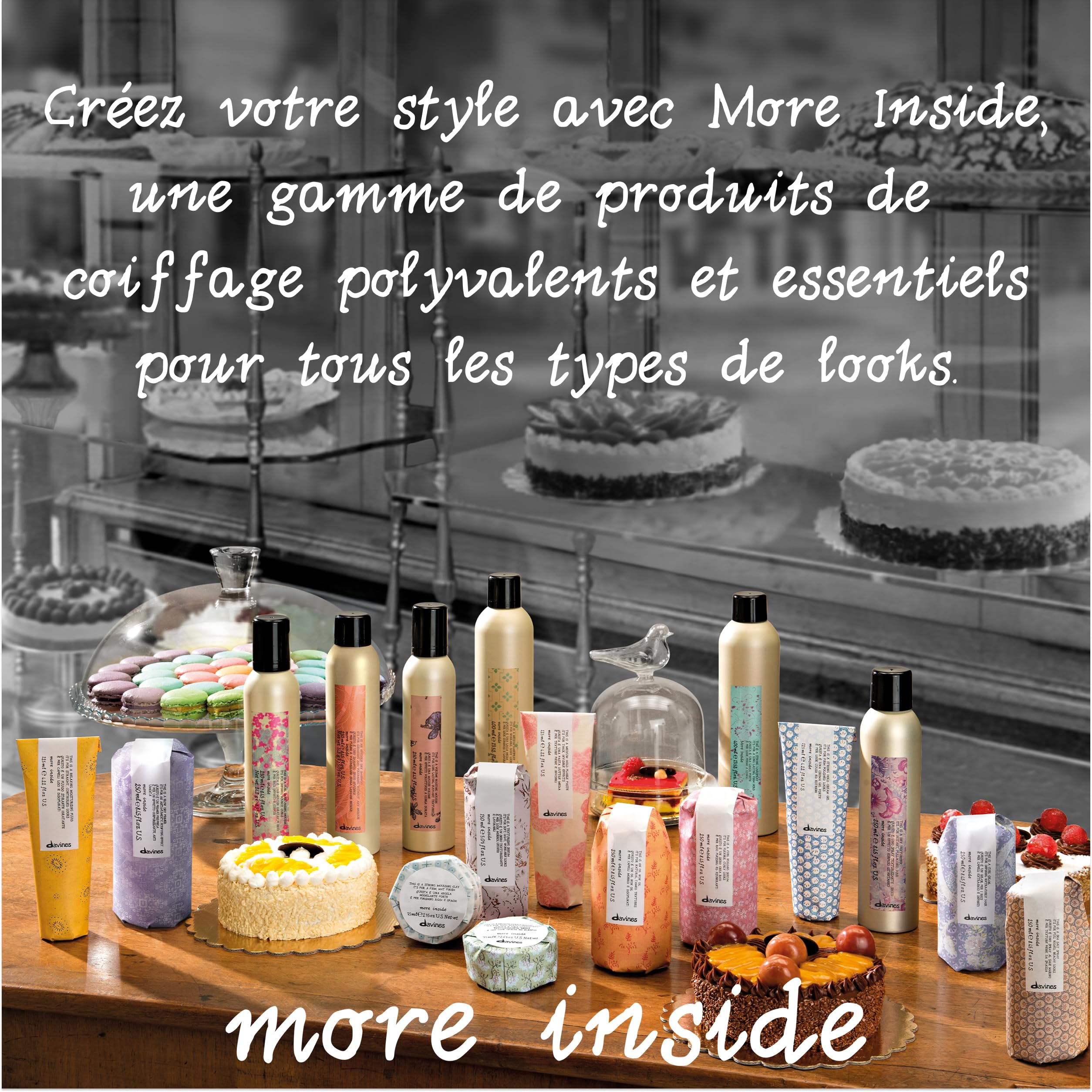 DAVINES More Inside Sea Salt Spray 250 ml pour adultes, avec format pratique, solution polyvalente