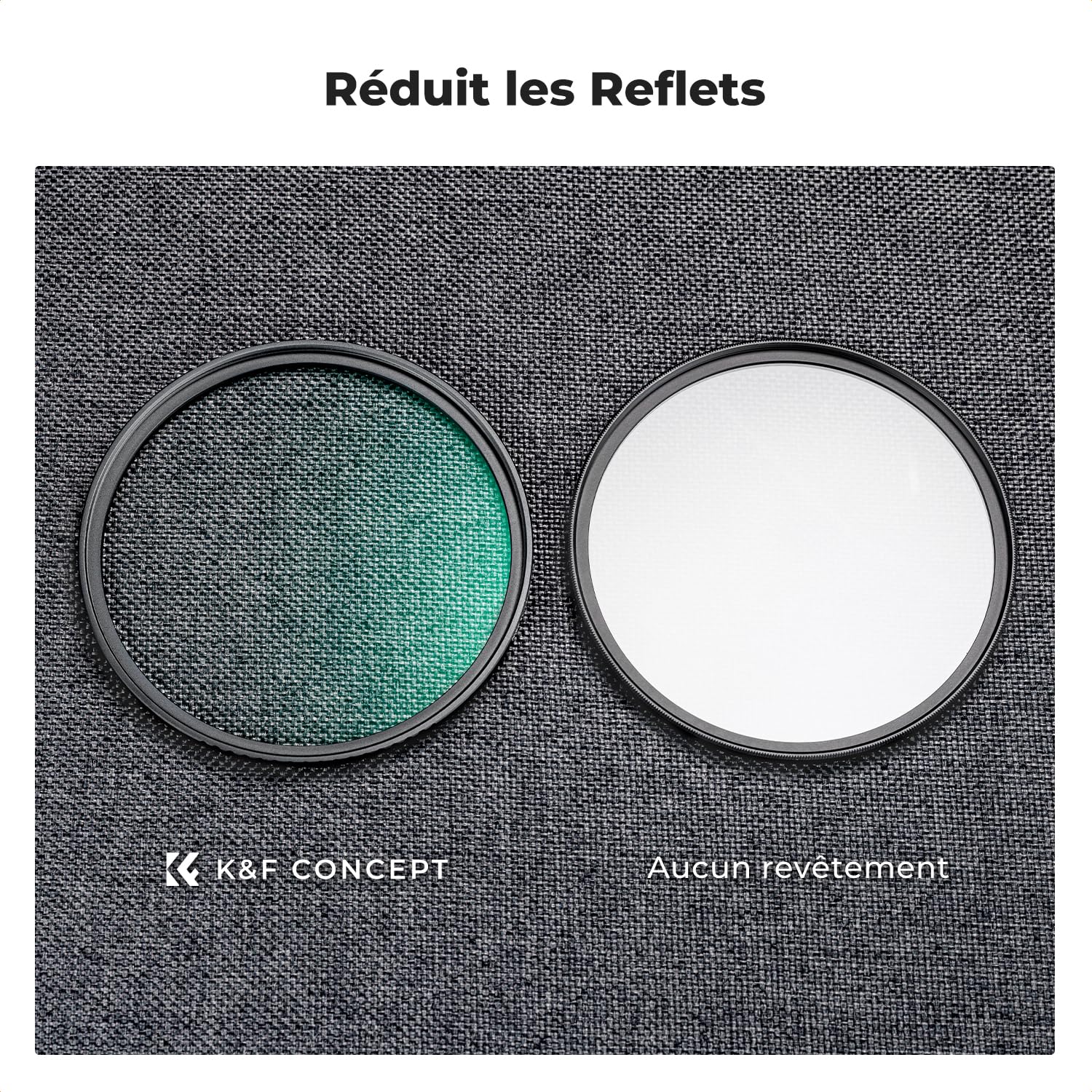 K&F CONCEPT Filtre Black Diffusion 1/4 62mm Black-Mist Filtre Effet Cinématique pour Objectif Appareil Photo Numérique (D-Série)