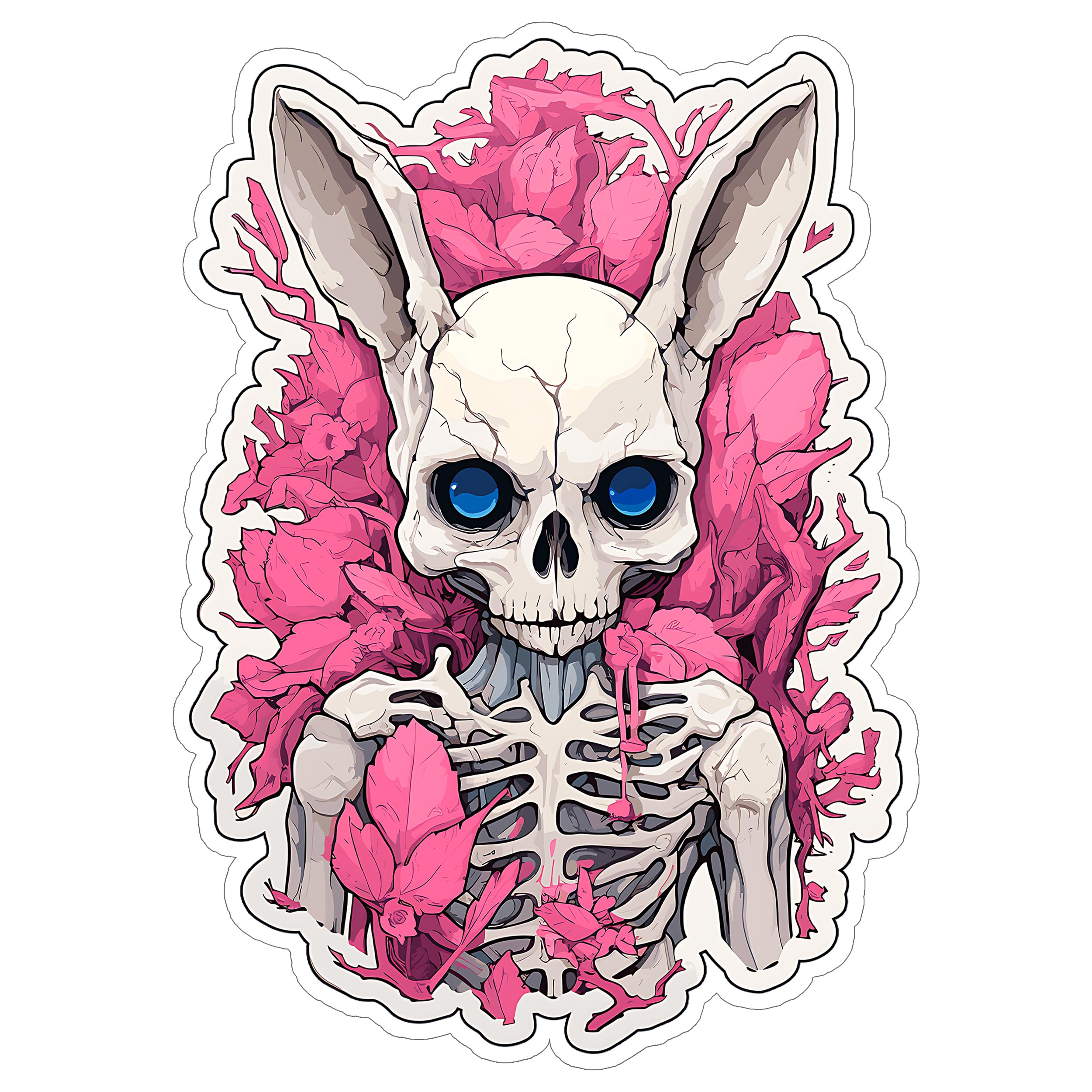 Amazon.com: Bunny Skeleton Sticker 4 Inch Rabbit Skull Gothic