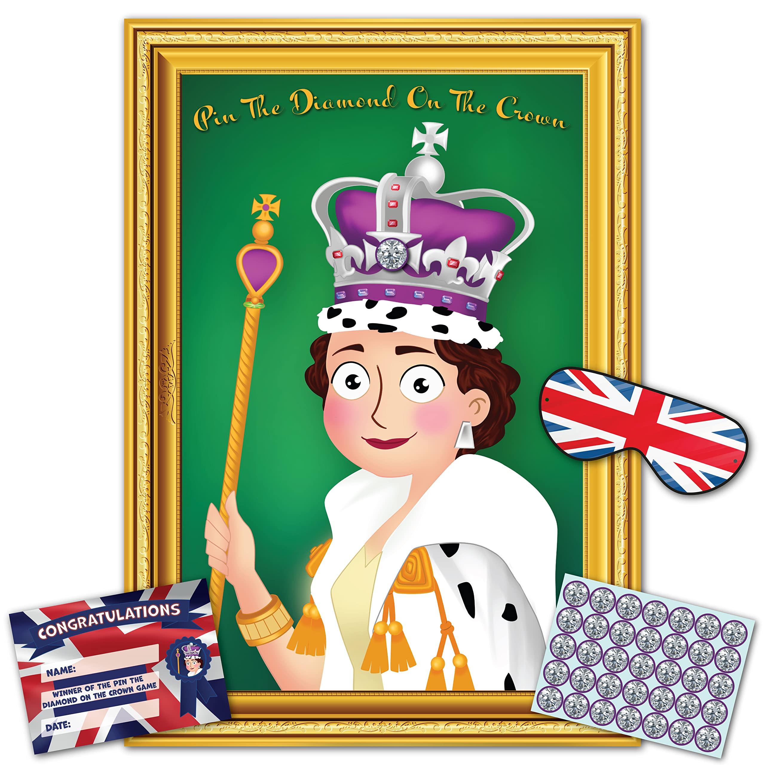 Buy Queens Jubilee Party Game Pin The Diamond On The Crown 35