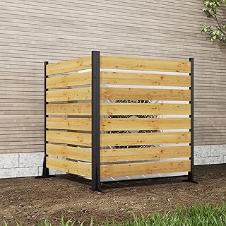 10 Field Fence Ideas for Backyards With a Rustic Look 105 43”H x 38.5”W (2 Panels) Cedar Wood Privacy Screen, AluminumAlloy Outdoo...