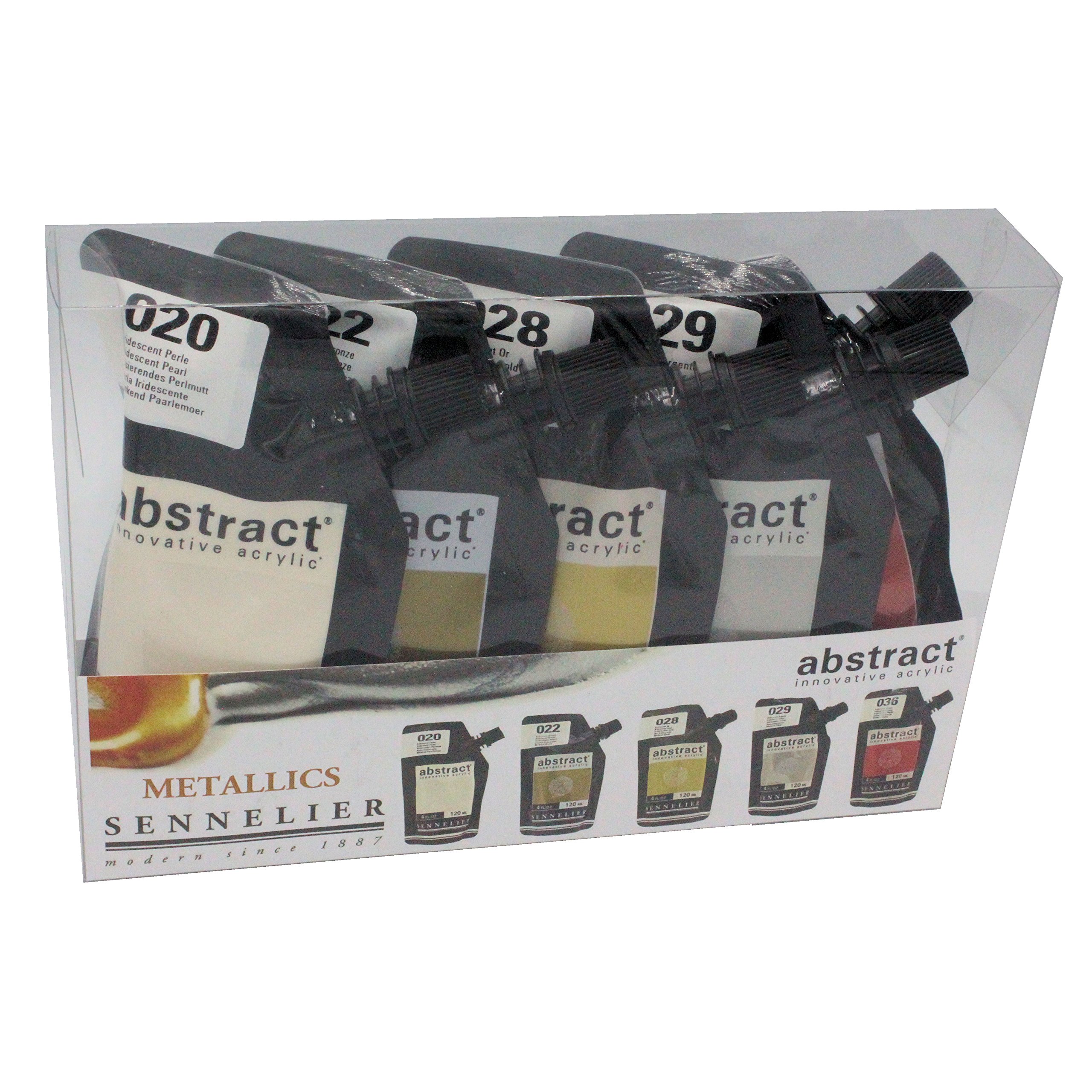 Sennelier Abstract Heavy Body Acrylic Metallic Set (5 x 120ml)