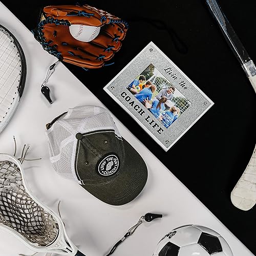 Miniatura 5 de Pavilion Gift Company Livin' The Coach Life - Marco de fotos de 8.5 x 6.5 pulgadas con parte trasera de caballete, color gris