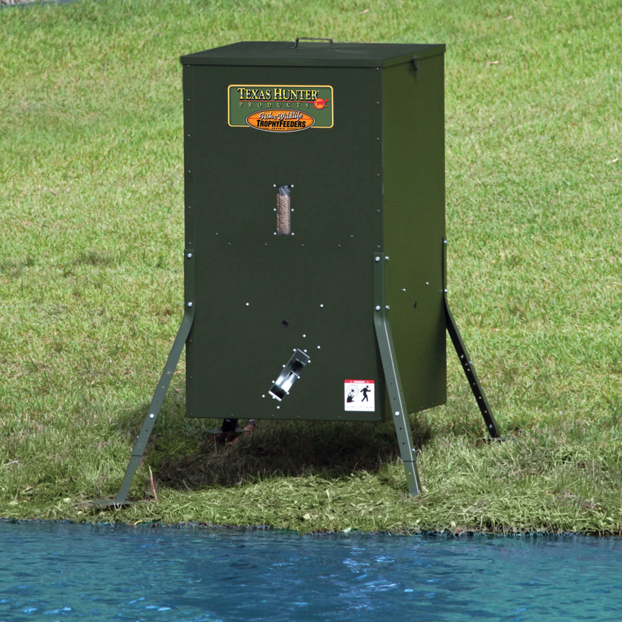 Texas Hunter Directional Fish Feeder w/Adjustable Legs - 250 lb. Fish Feed Capacity - Model DF425AL