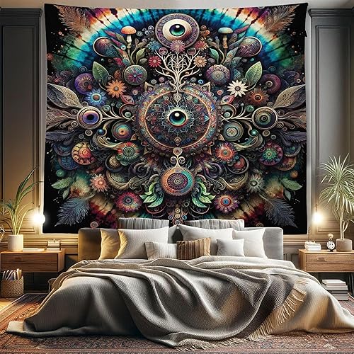 Miniatura 145 de Ambesonne Tapiz hawaiano, Costa Na Pali en la isla de Kauai en Hawái, día soleado, horizonte de montaña, colgante de pared para dormitorio, sala