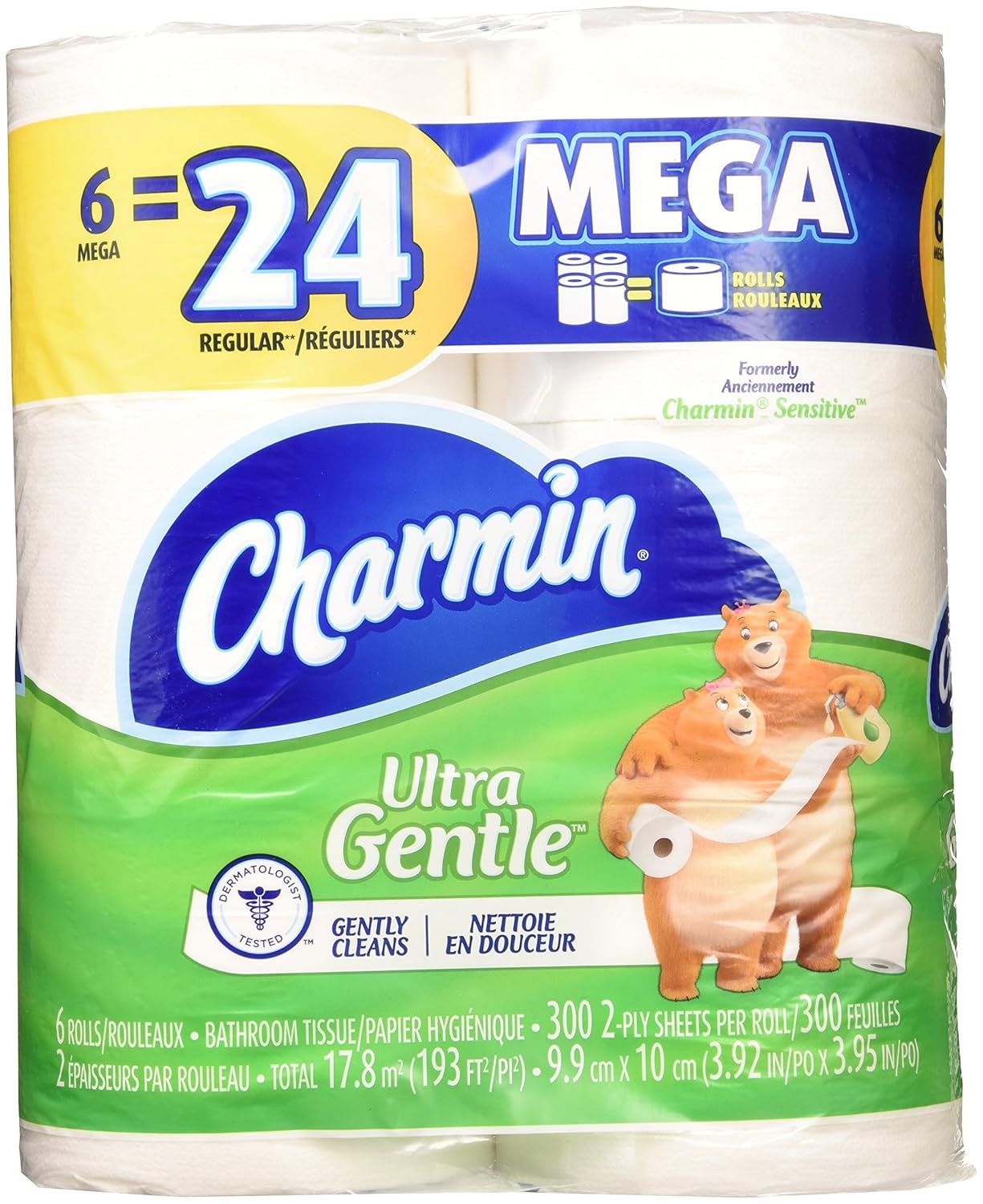 Charmin Sensitive Toilet Paper, Mega Roll, 6 Count Amazon.in Home
