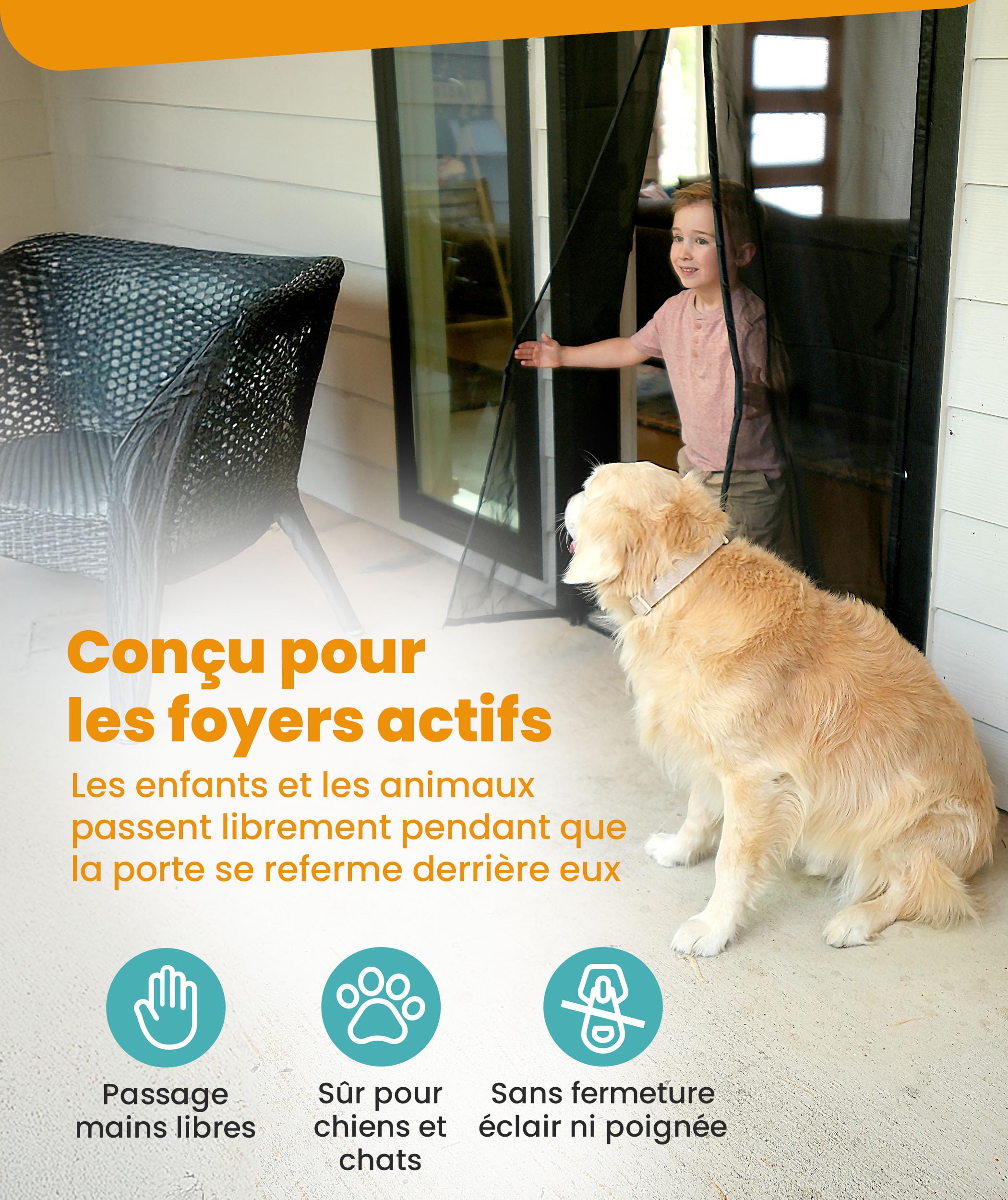 Moustiquaire Fenetre Magnétique 120x220cm Anti-Insectes Mosquito Net