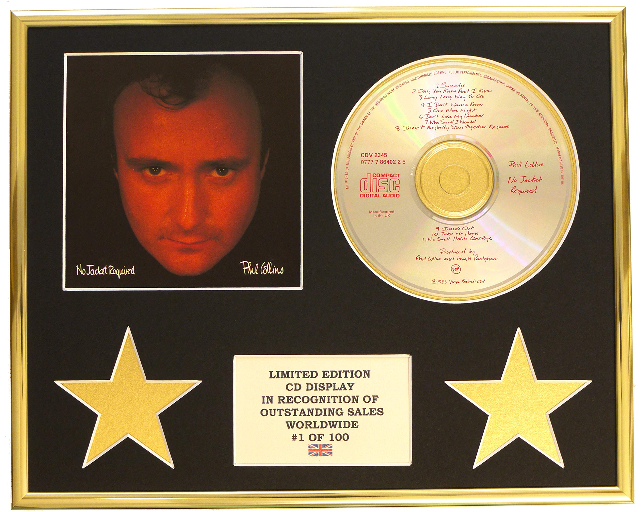 Phil Collins/CD Display/Limited Edition/COA/NO Jacket Required