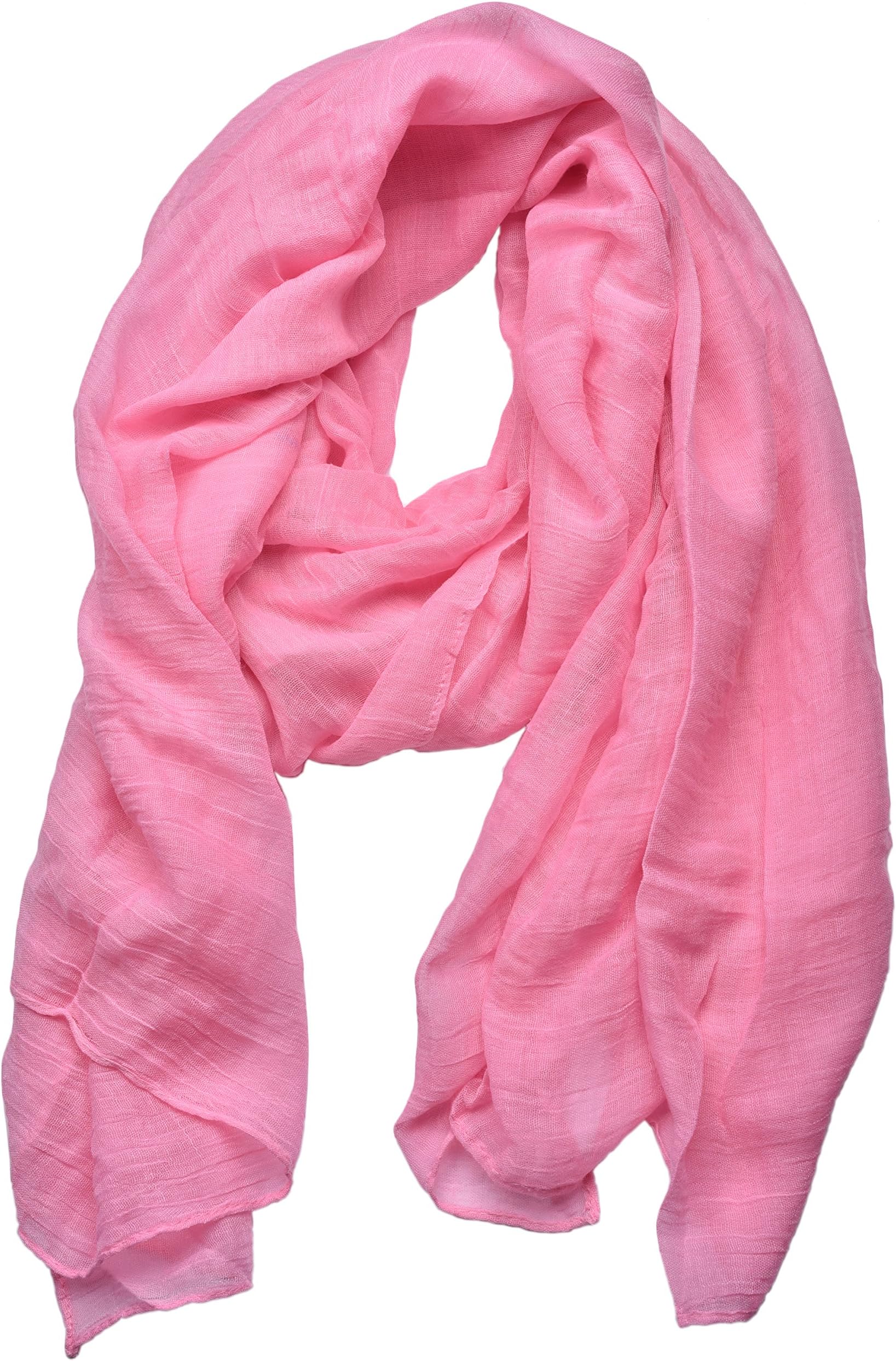 Women's Cotton Scarves Lady Light Soft Fashion Solid Scarf Wrap Shawl