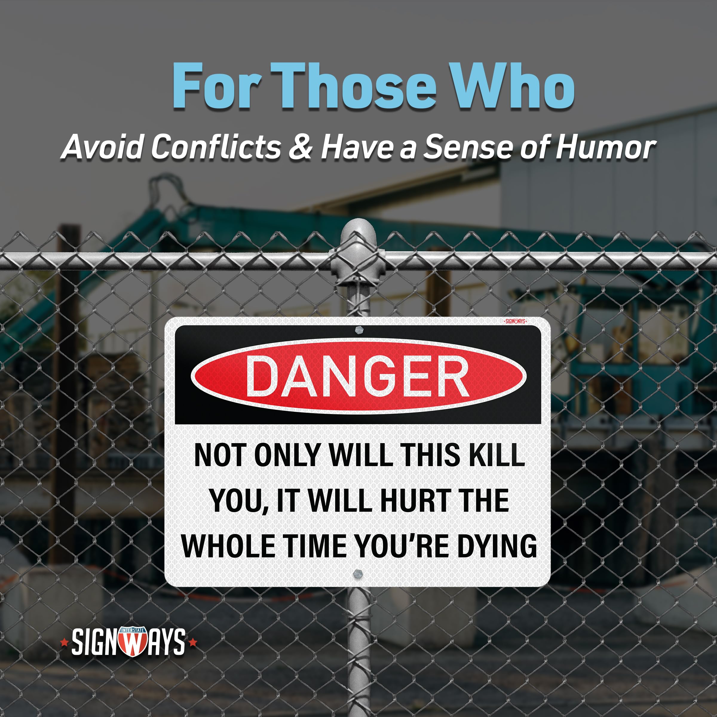 Amazon.com: Funny No Trespassing Signs | Danger Sign: Not Only