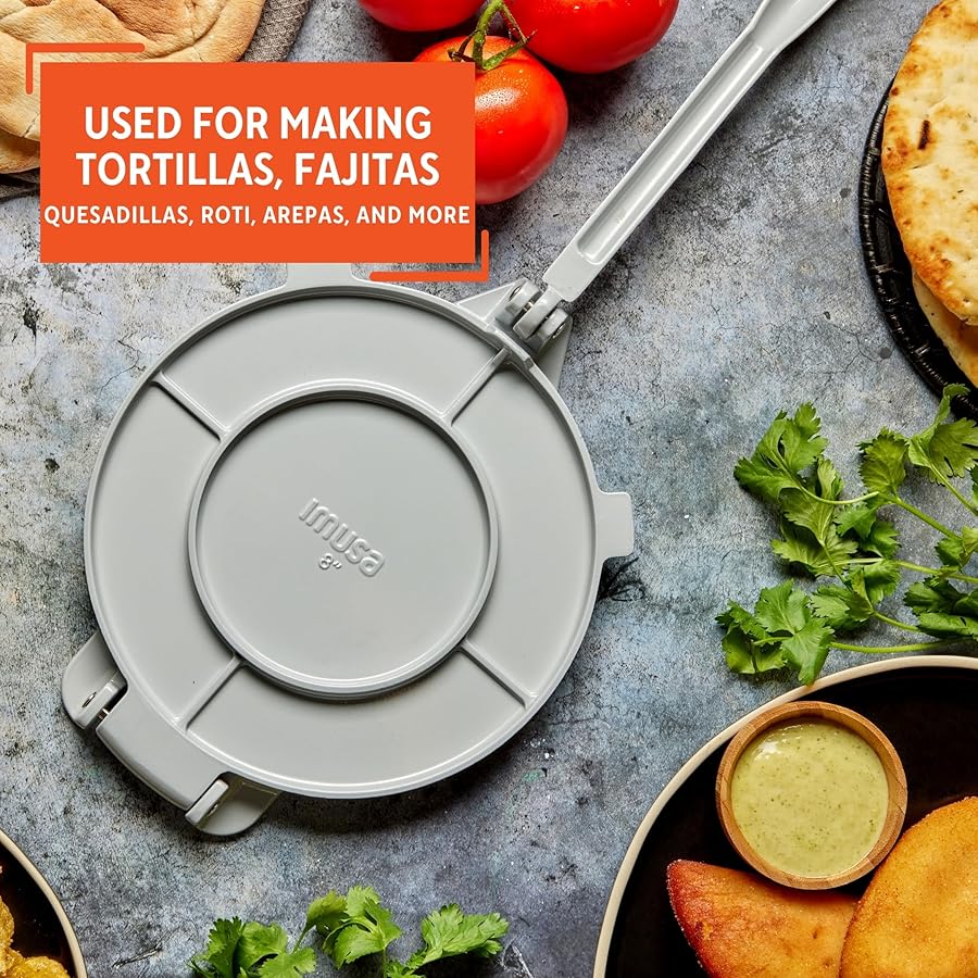 IMUSA USA Tortilla Press, 8 Inch, Silver - image 7