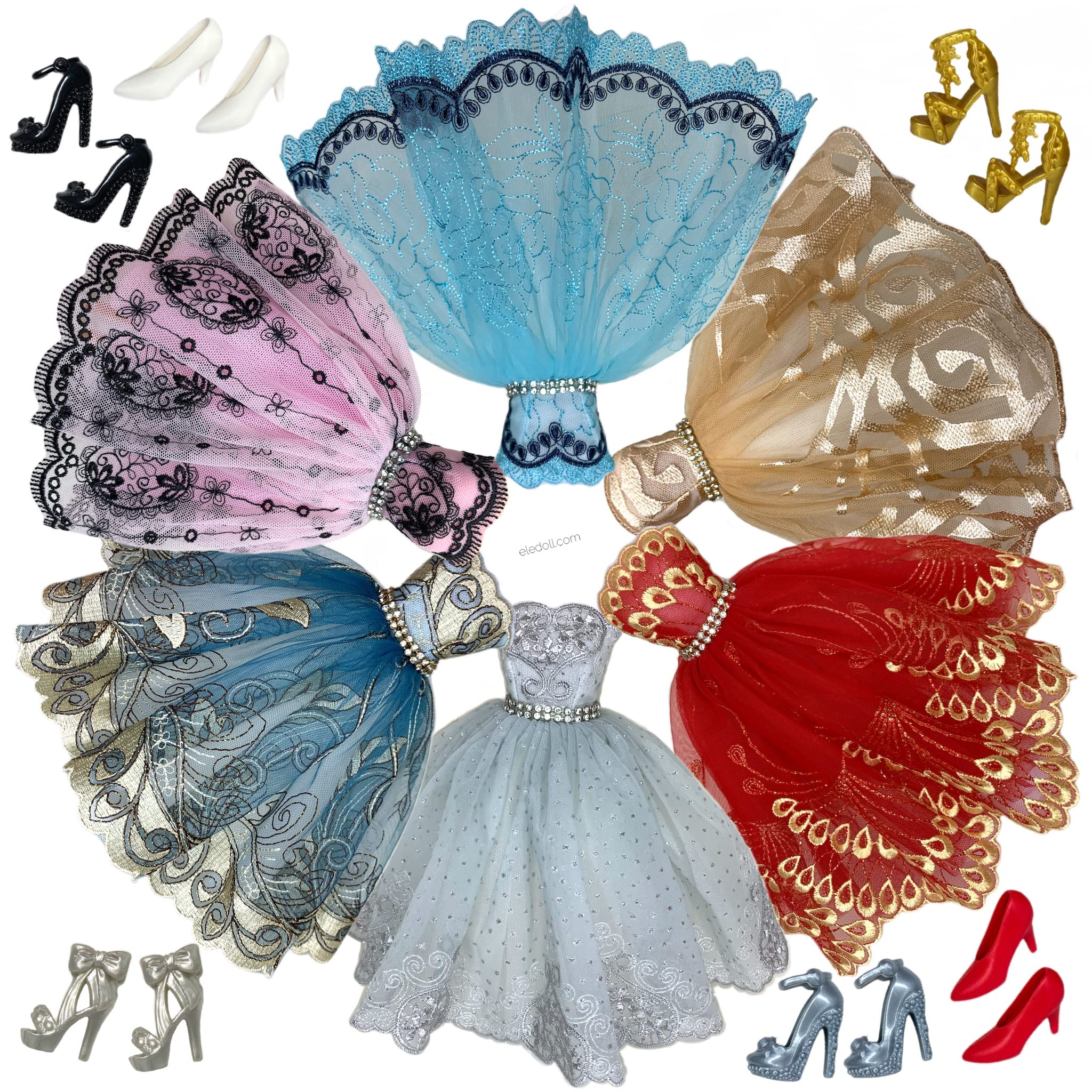 Eledoll Clothes Fashion Pack for 11.5 inch Doll Clothes Ethereal Princess Collection