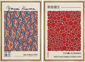 Amazon.com: MUDECOR Framed Canvas Print Wall Art Blue Red