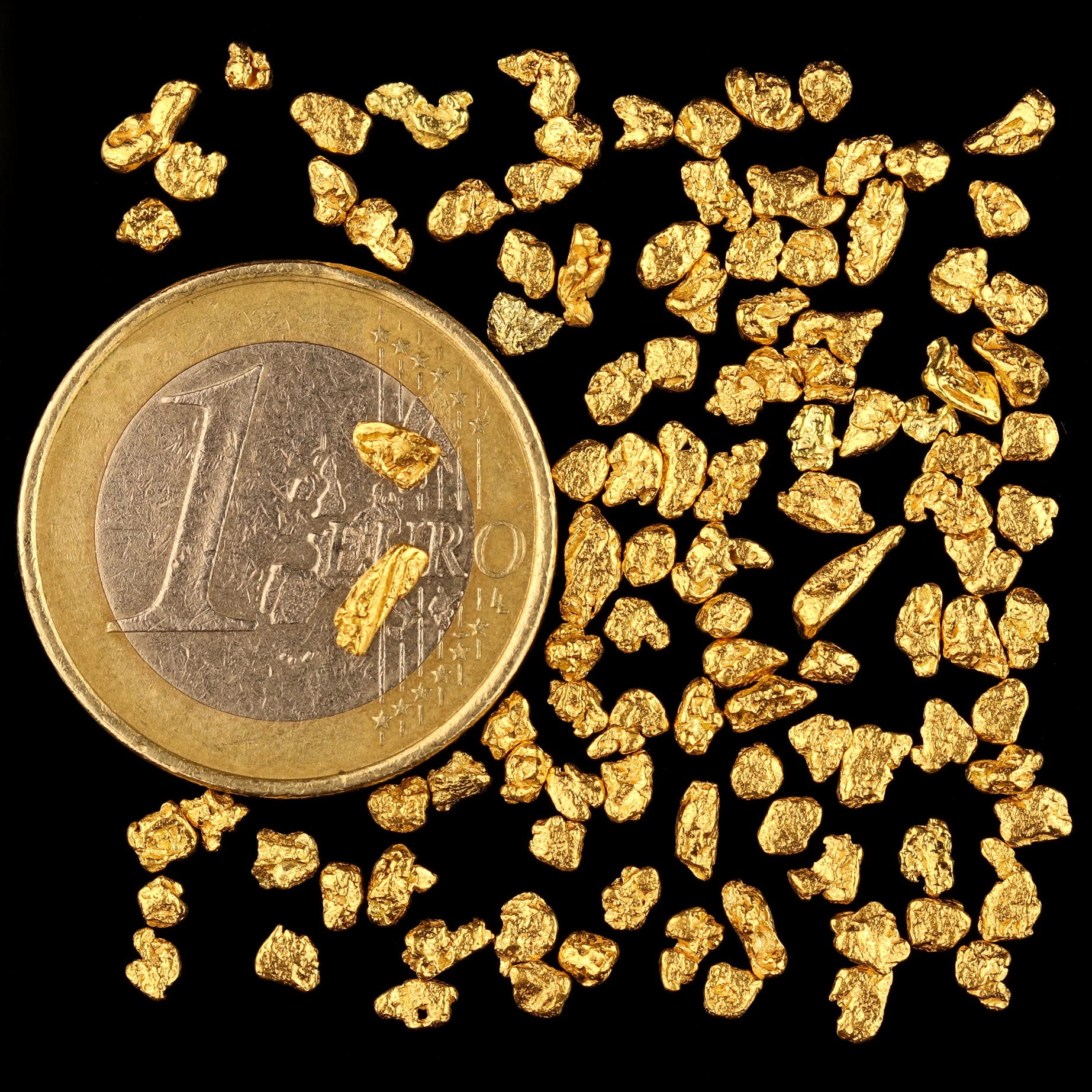10 sztuk prawdziwych złotych kulek XL Premium z Alaski o średnicy 2-5 mm z certyfikatem autentyczności Super prezent