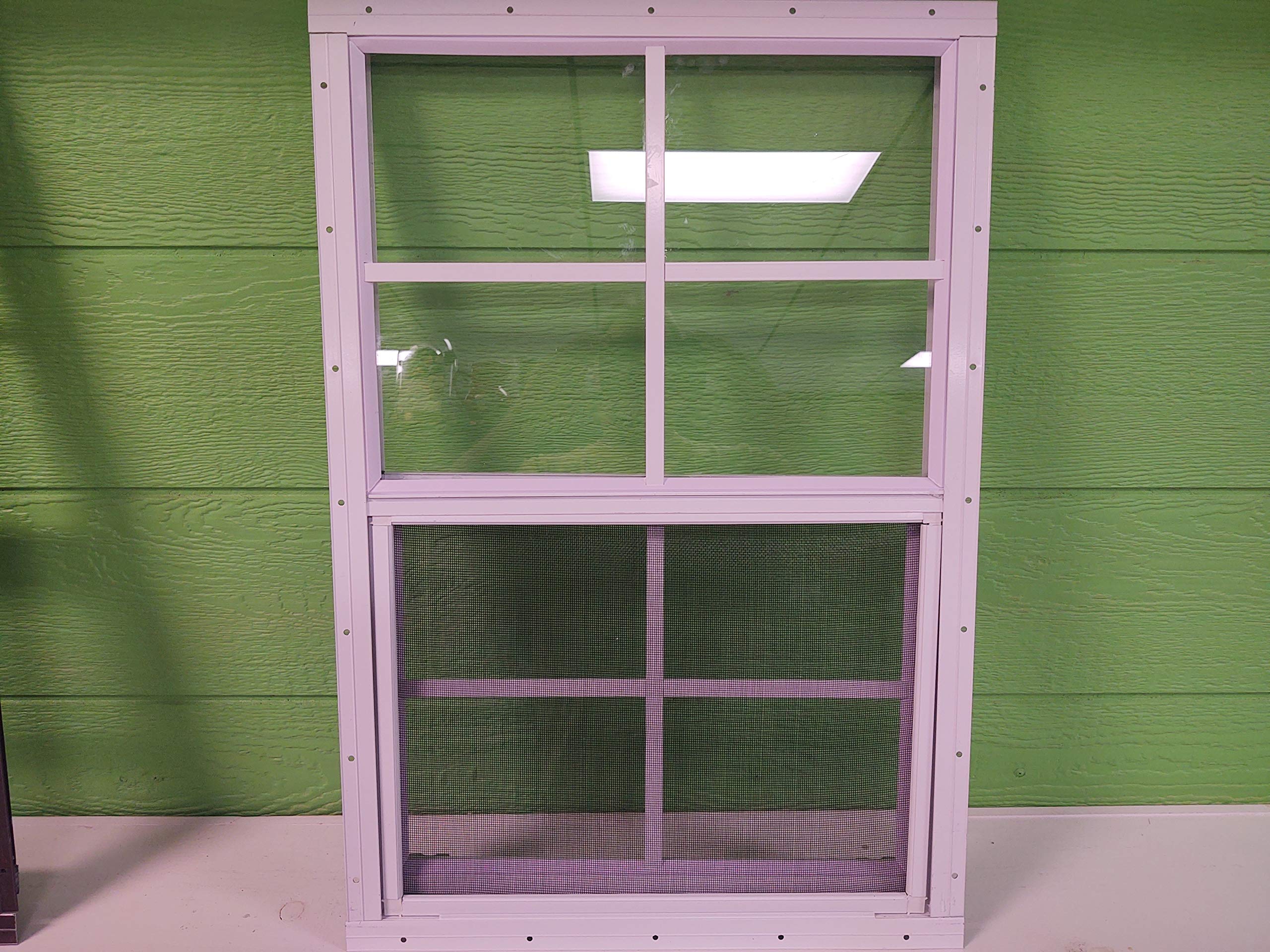 Shed Window 18 x 27 Flush Window Vertical Slider White or Brown (White)
