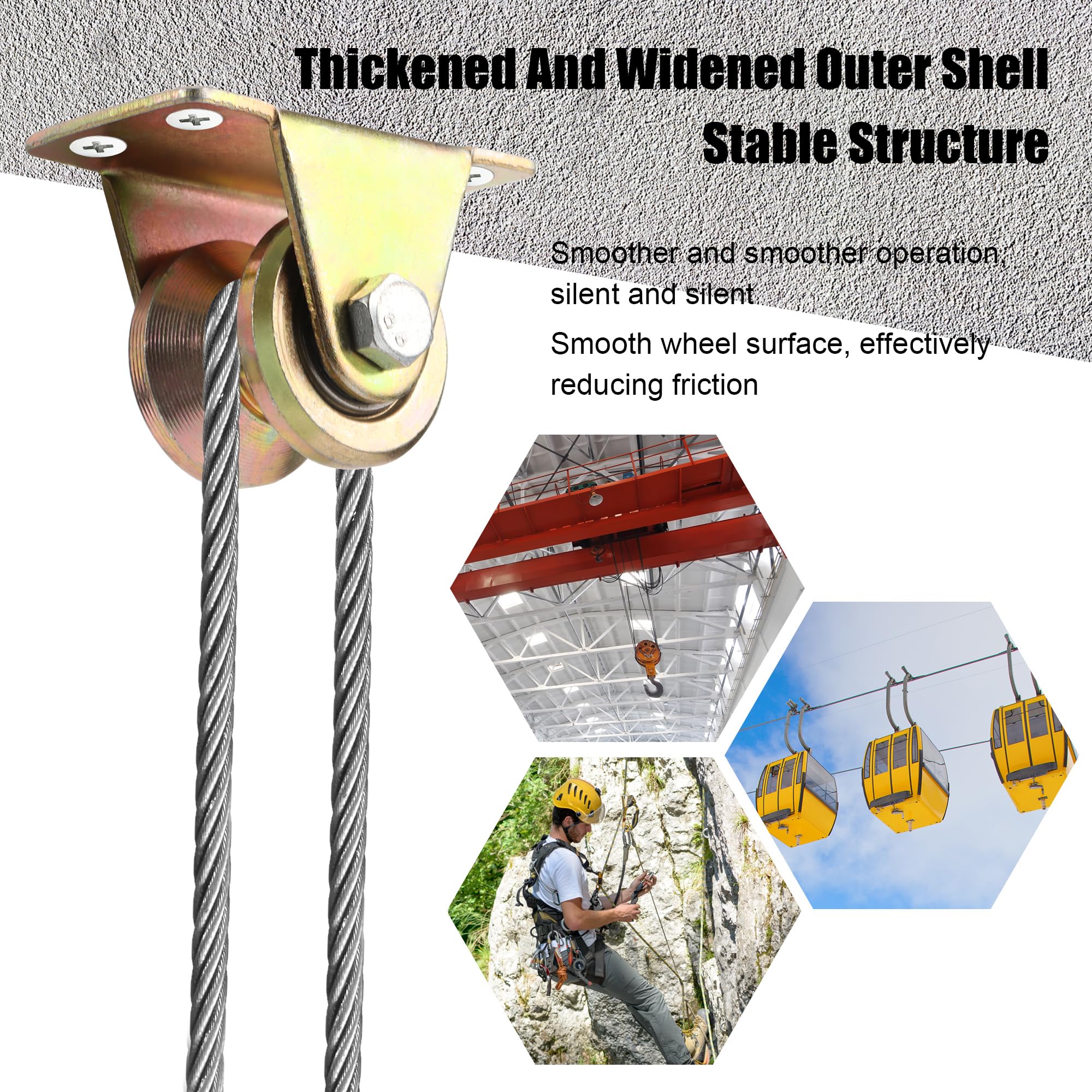 4 Umlenkrollen Für Seile - Schwerlastrollen Mit V-Nut 4 Zoll