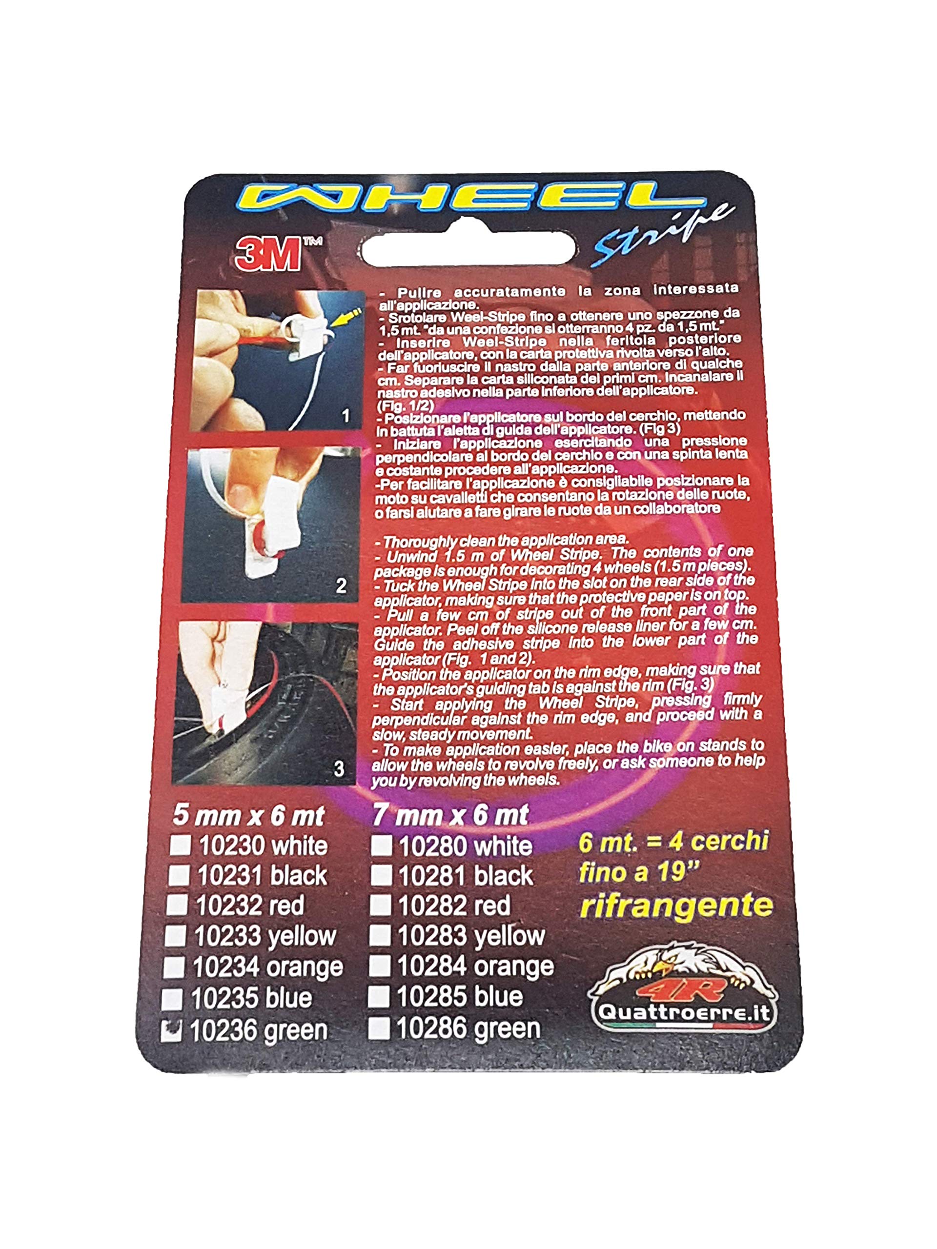4R  10541 Trim Stripes Strisce Adesive per Auto, Rosso, 100 mm x 10 mt