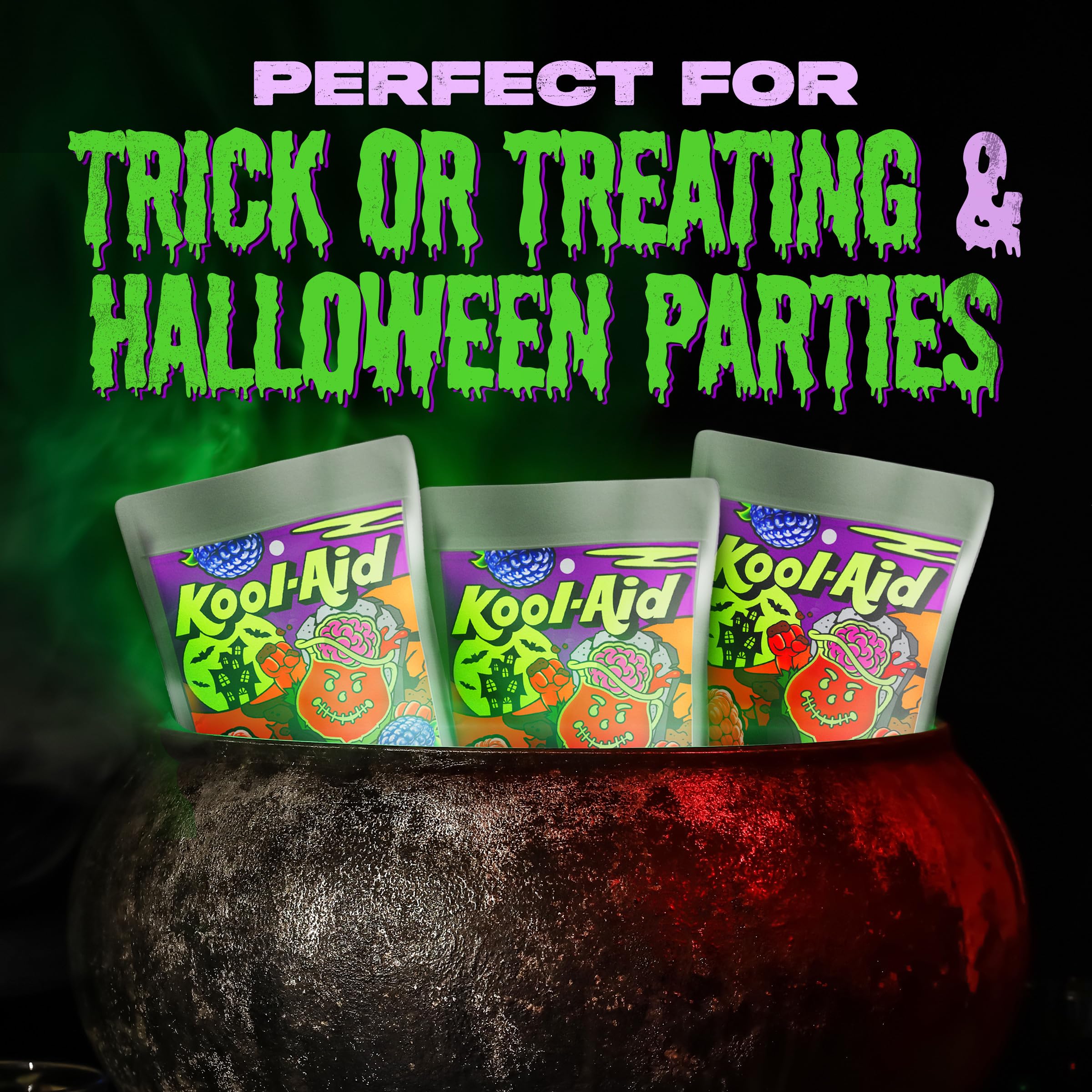 Amazon.com : Kool-Aid Ghoul-Aid Drink, 10 Pouches Zom-Berry Flavor