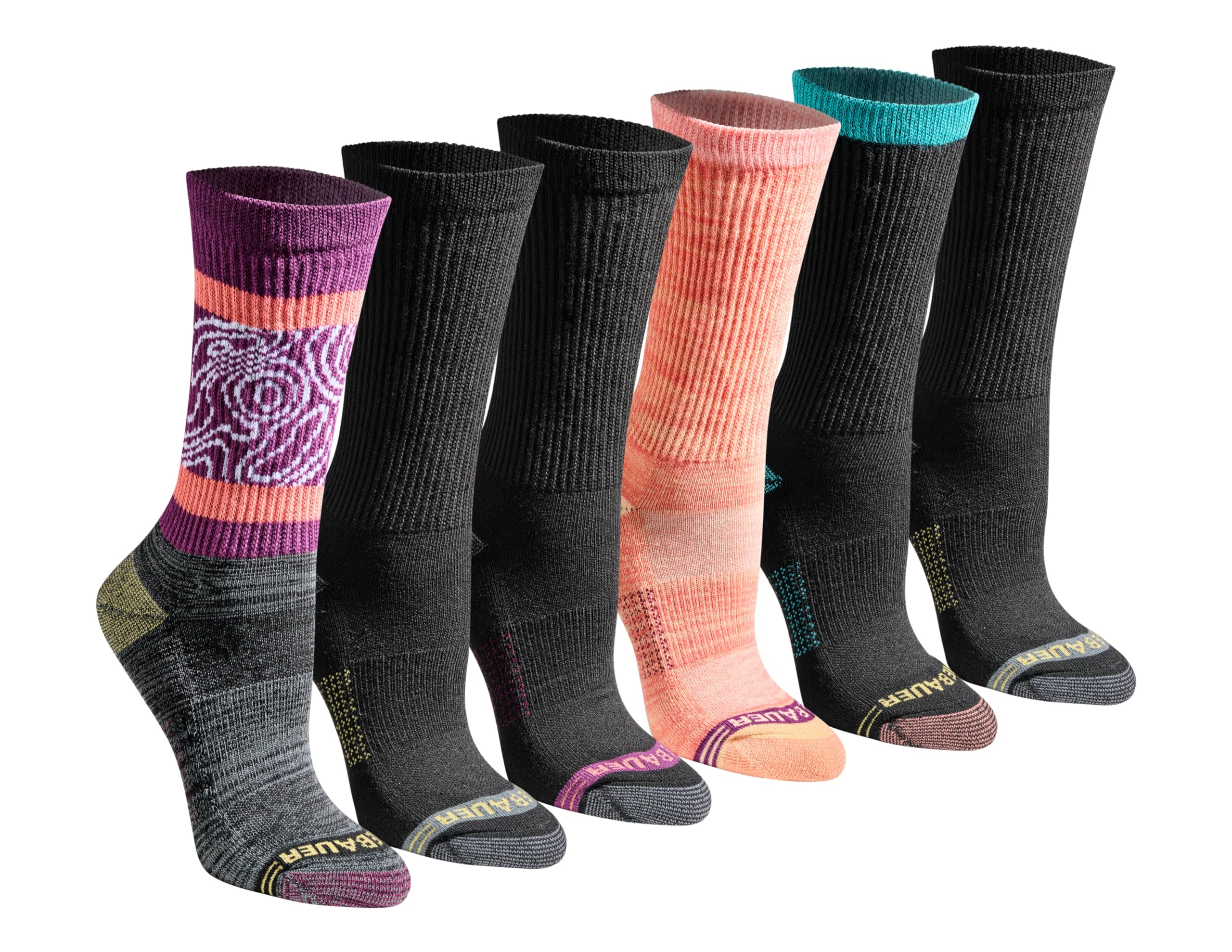 Eddie Bauer Women's Dura Dri Moisture Control 6-pair Crew Socks