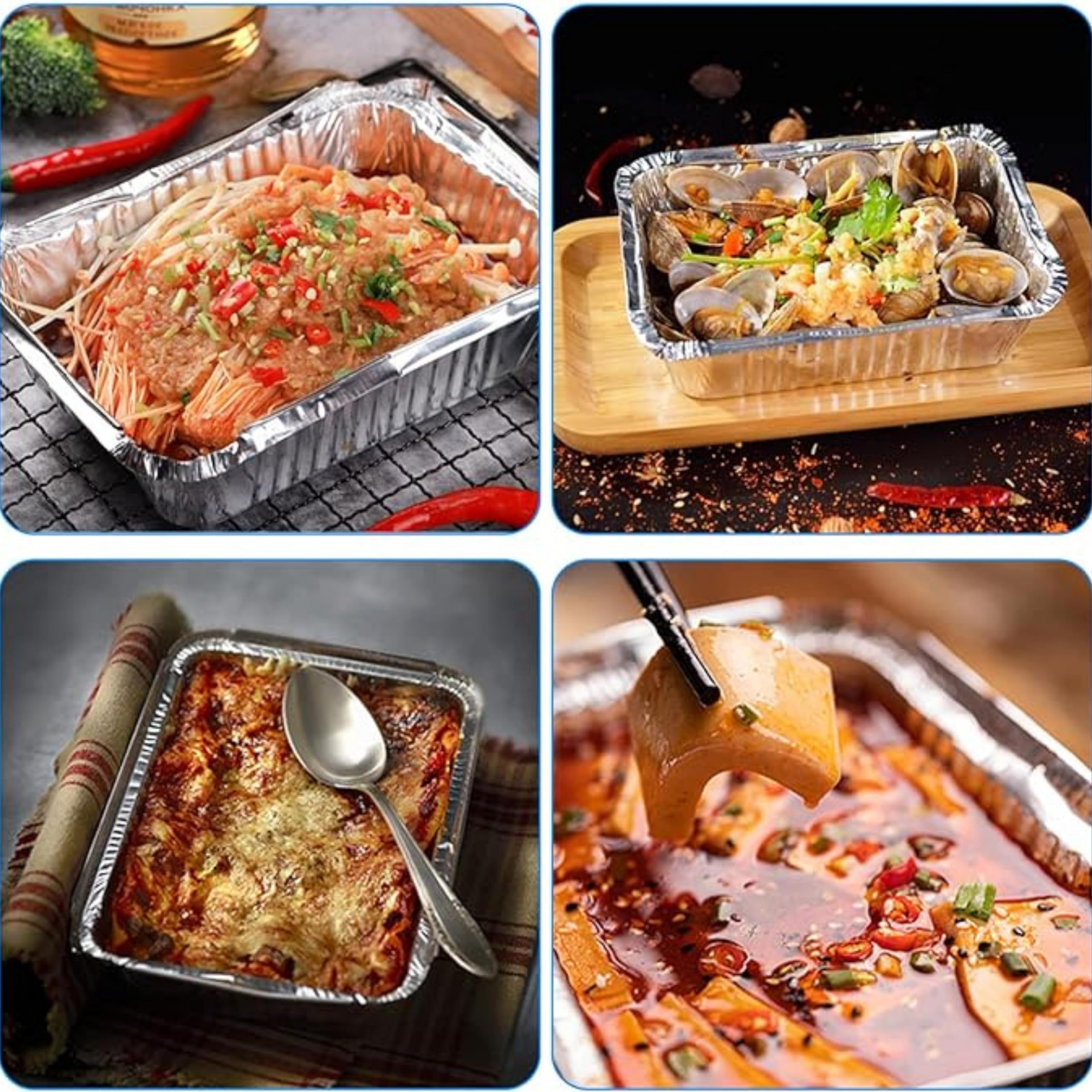 30 Stück Alu-Schalen 200ml - Backformen Aus Aluminium Für Ofen & Grill