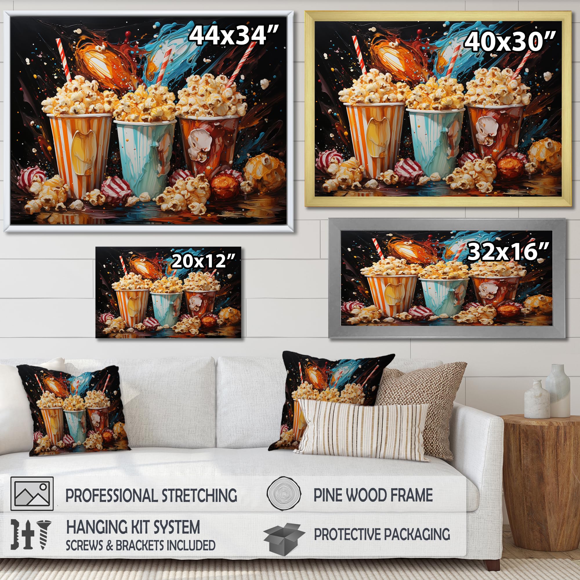 Hieroglyphics Abstraction - Quadro Canvas su telaio in legno - Misura: 140x100 cm
